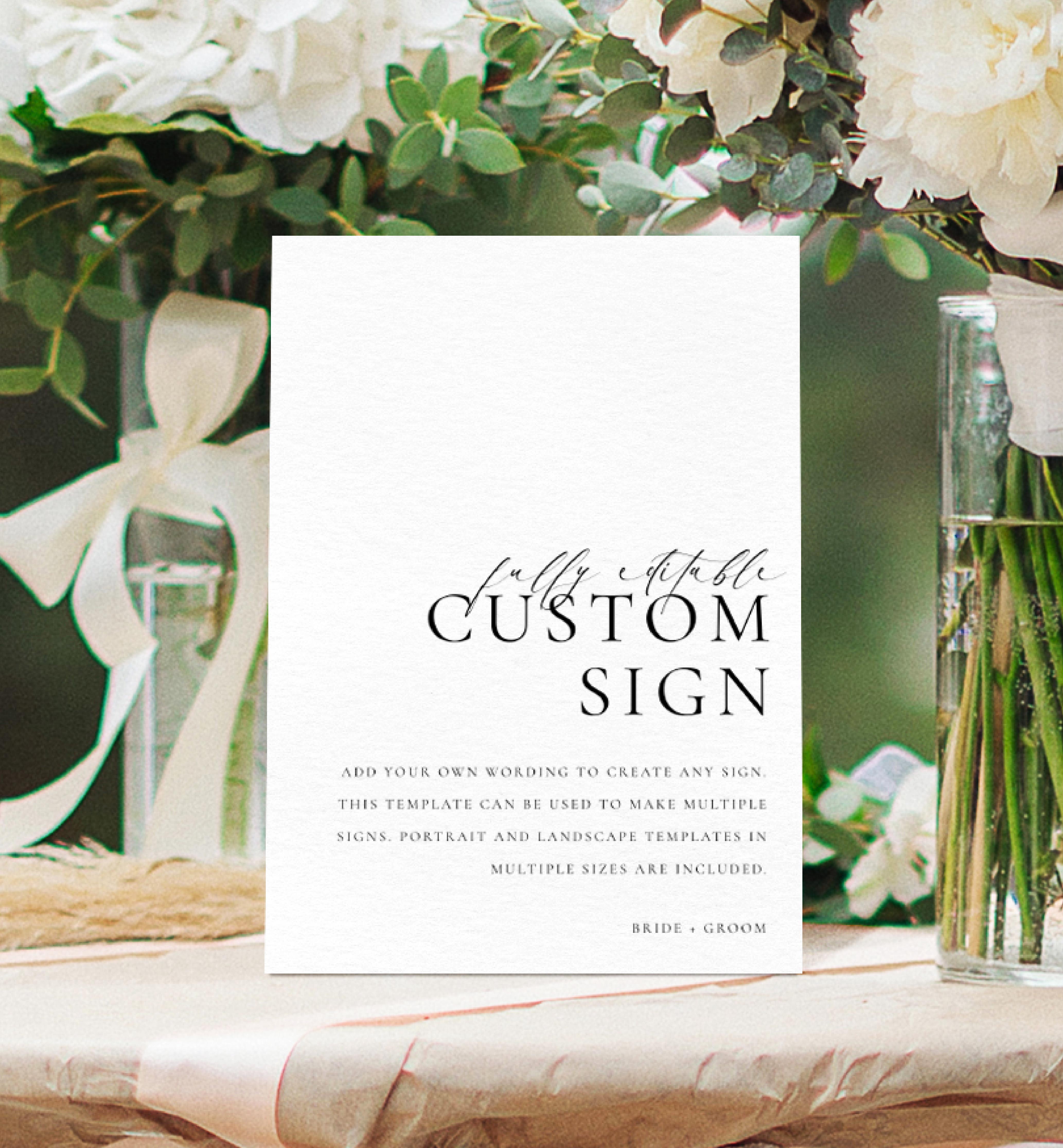 ELE-WHT-7-B2443 - ELLESMERE - WHITE - CUSTOM TEXT SIGN design preview