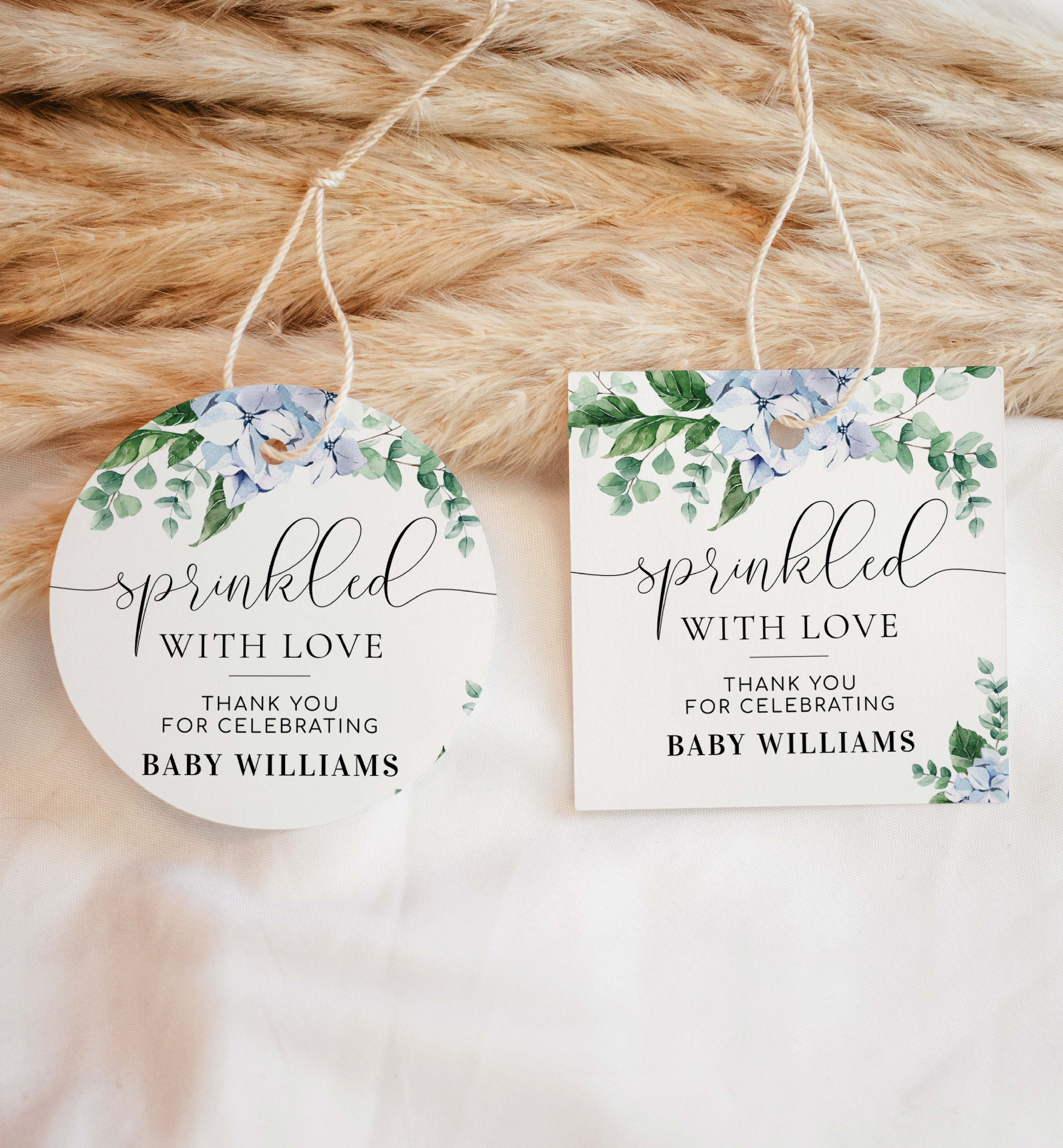 FER-BLU-6-B3199 - FERRAS BLOSSOM - BLUE - SPRINKLED WITH LOVE TAG design preview
