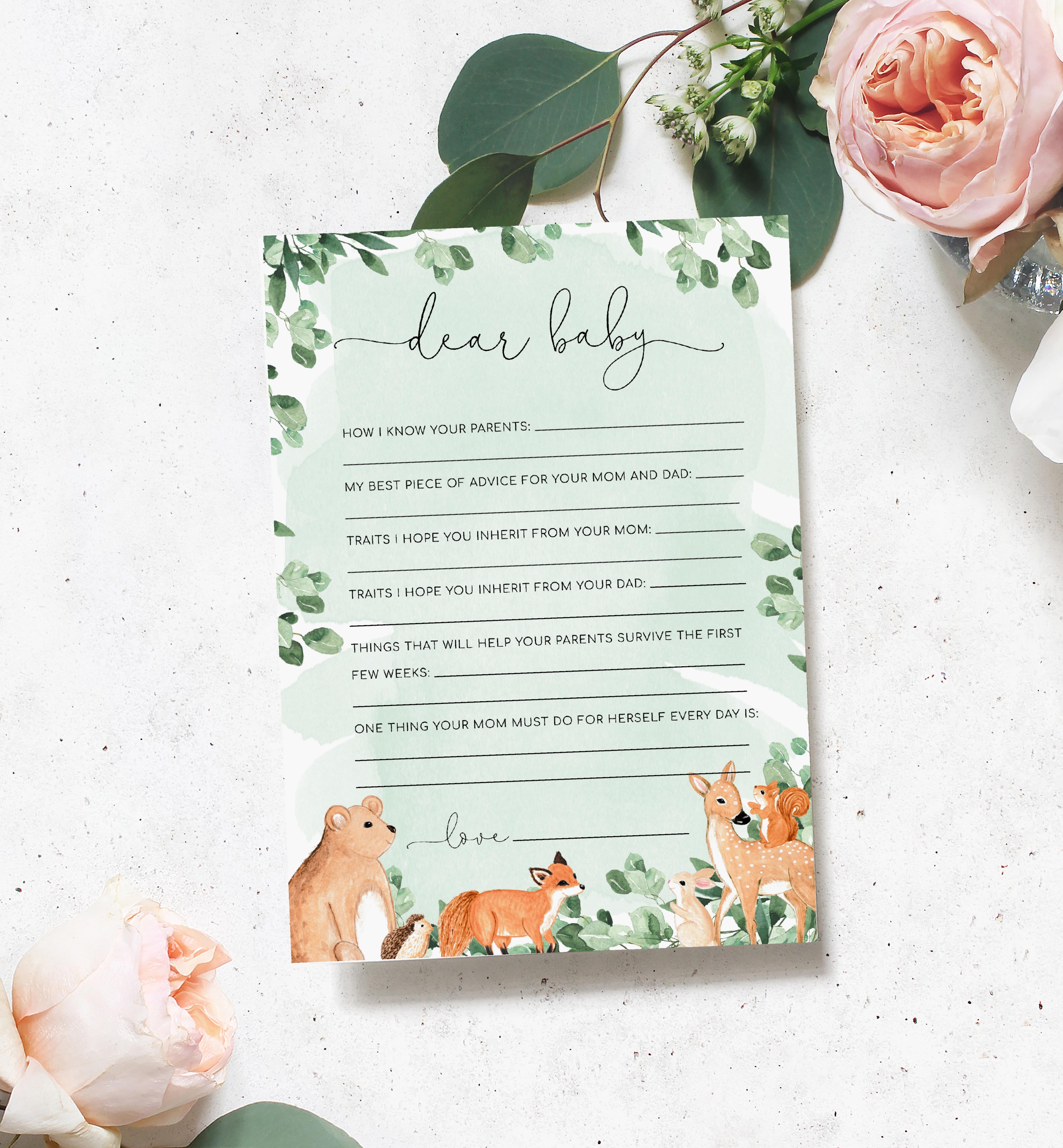 WOD-GRE-10-B1911 - WOODLAND - GREEN - DEAR BABY GAME design preview