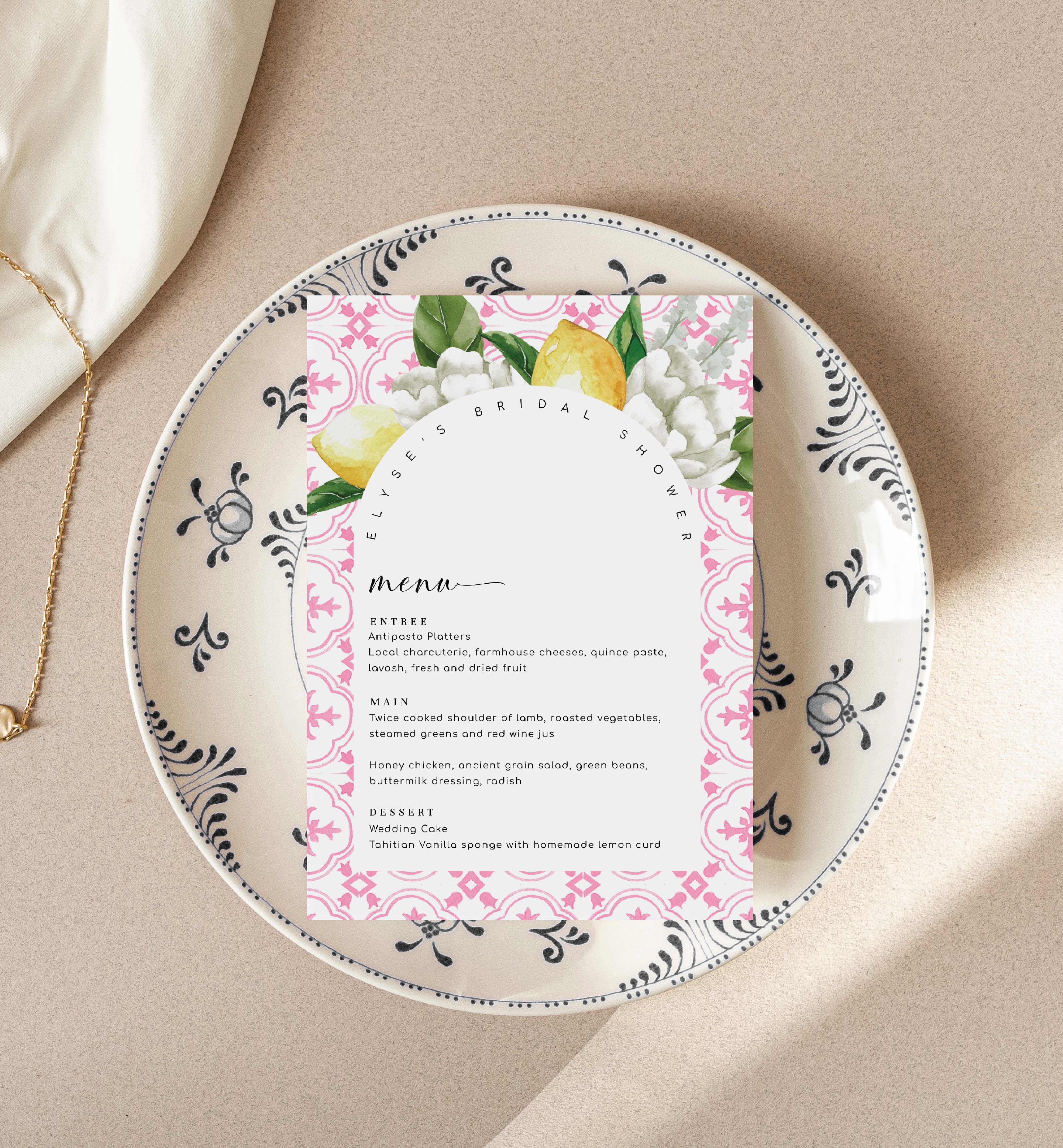 MED-PNK-12-B1970 - THE MED - PINK LEMONS - MENU - ARCH design preview
