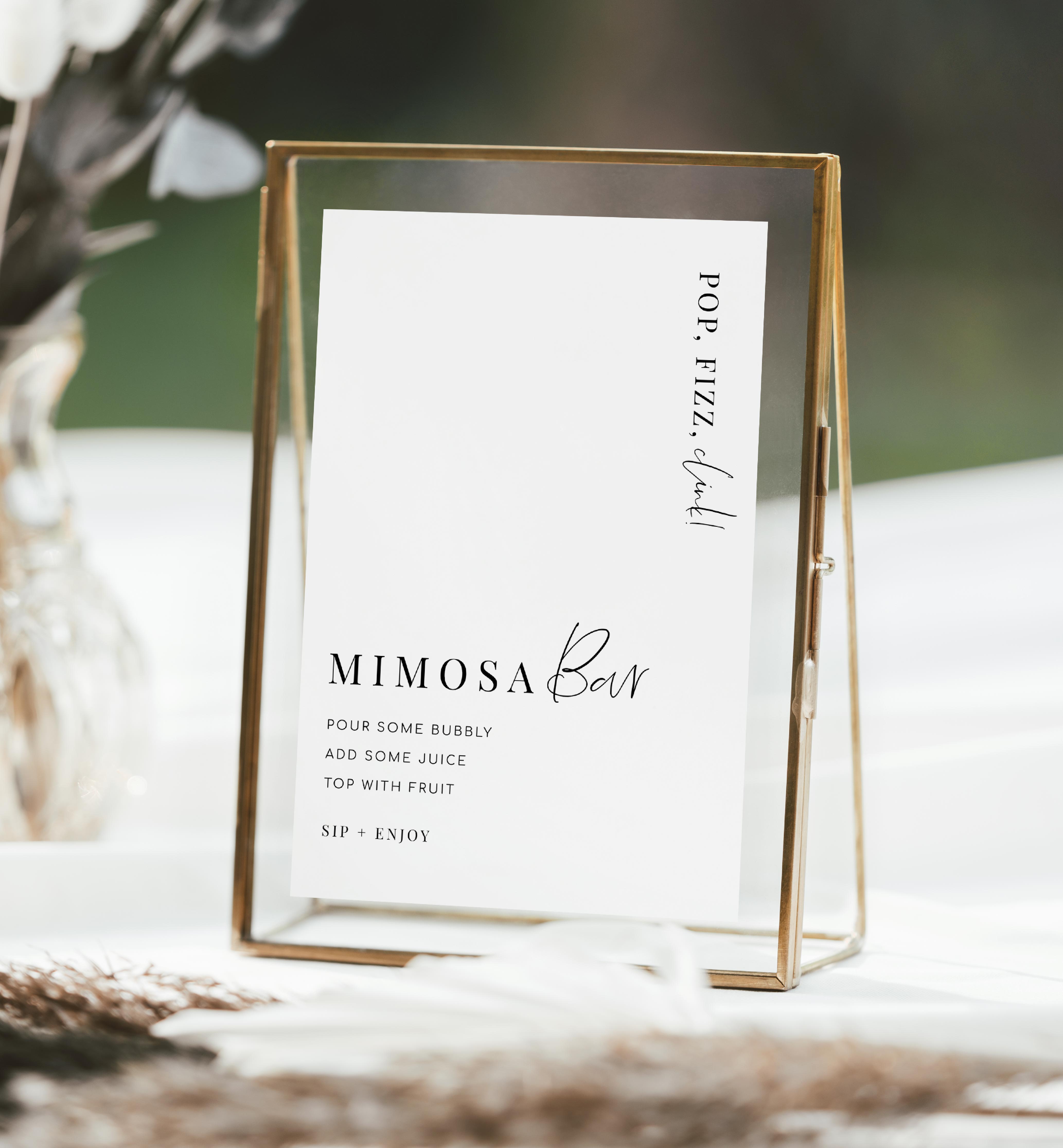EST-WHT-7-B2128 - ESTELLE - WHITE - MIMOSA BAR SIGN design preview
