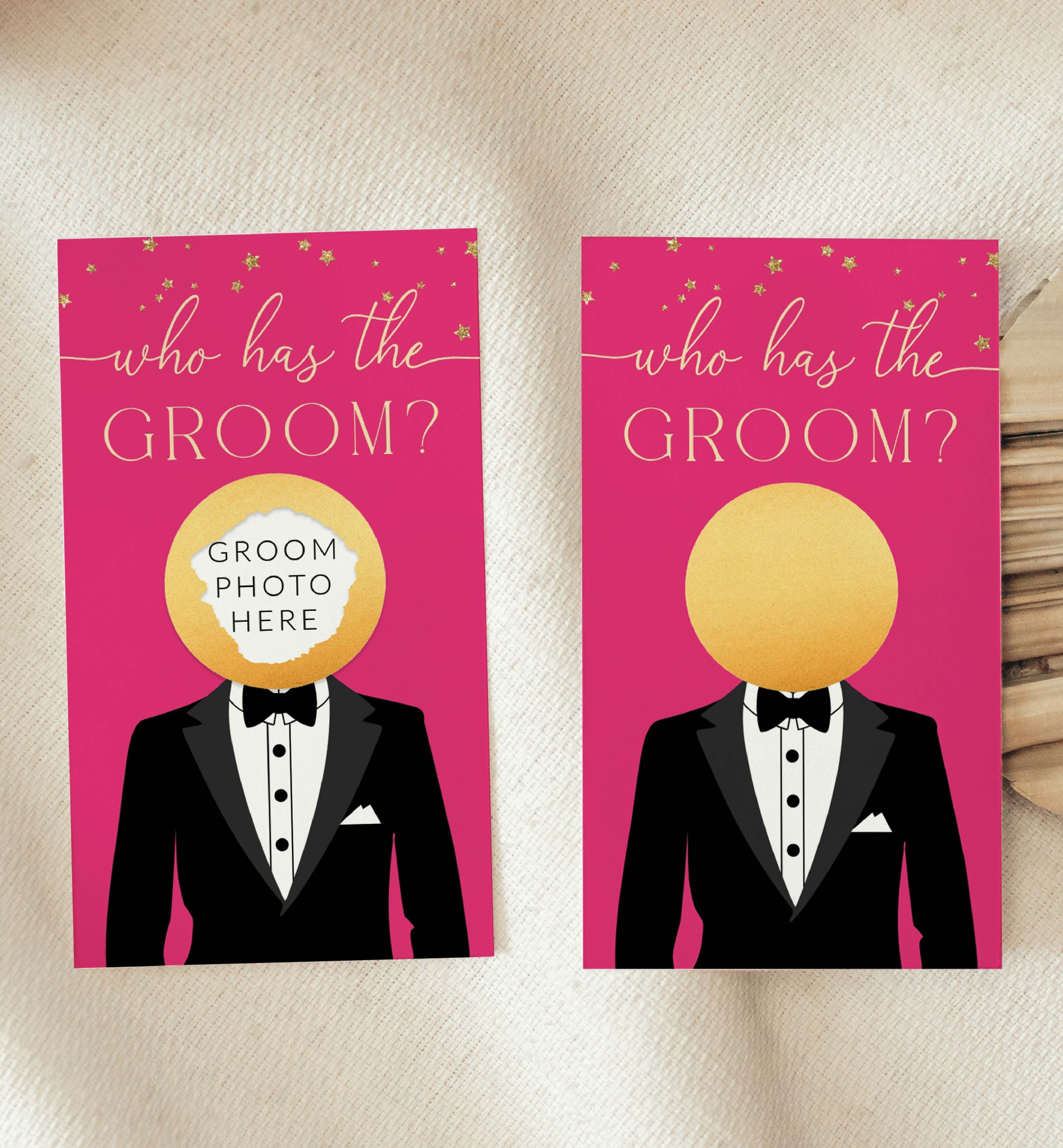 PAN-HPK-10-B3222 - PAINLY - HOT PINK GOLD - WHO HAS THE GROOM GAME design preview