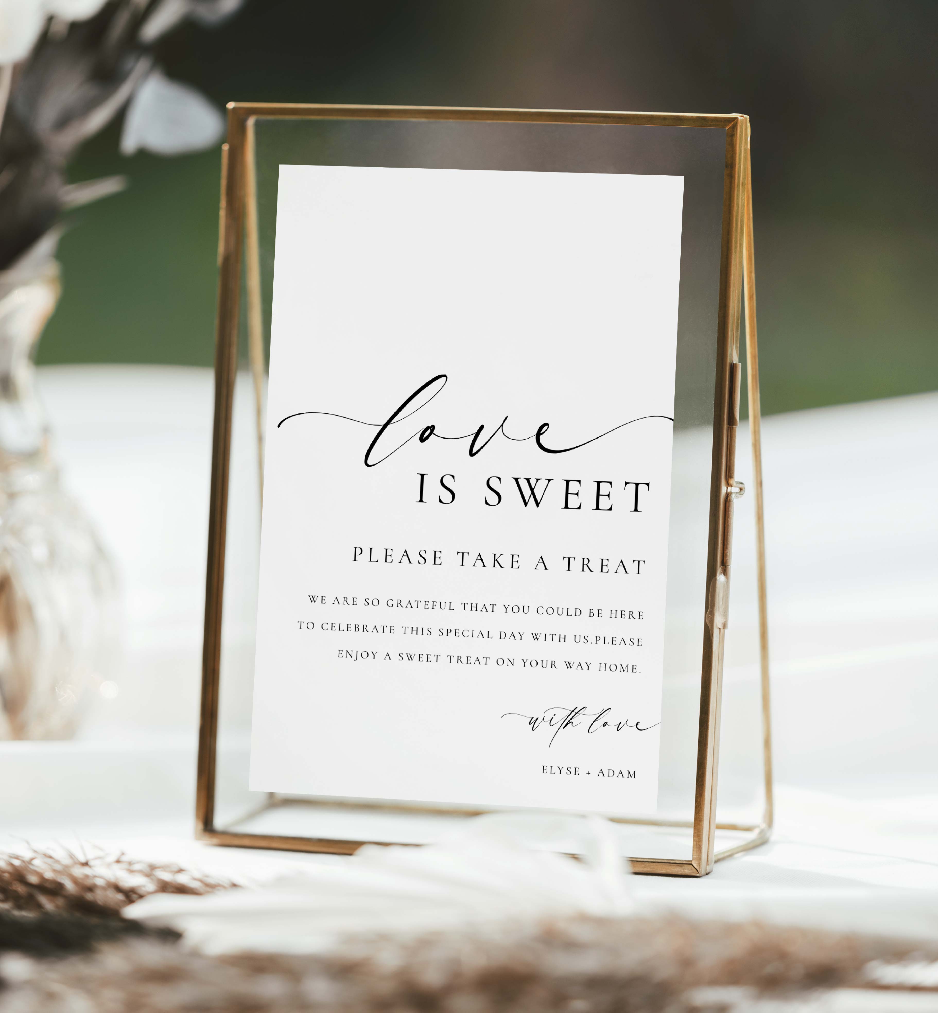ELE-WHT-7-B3275 - ELLESMERE - WHITE - LOVE IS SWEET SIGN design preview