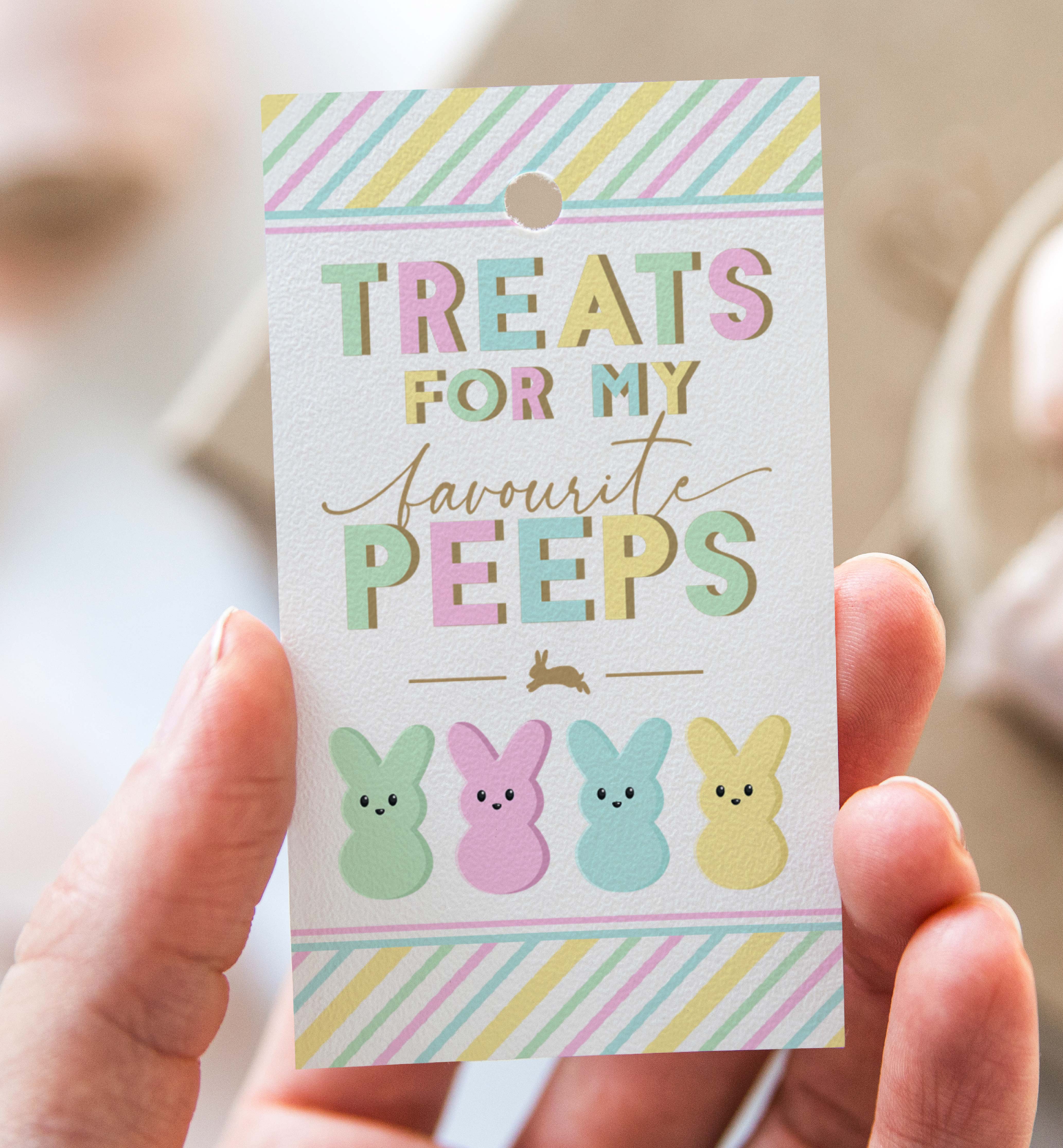 EAS-MLT-6-B3045 - EASTER - MULTI - TREATS FOR MY PEEPS TAG design preview