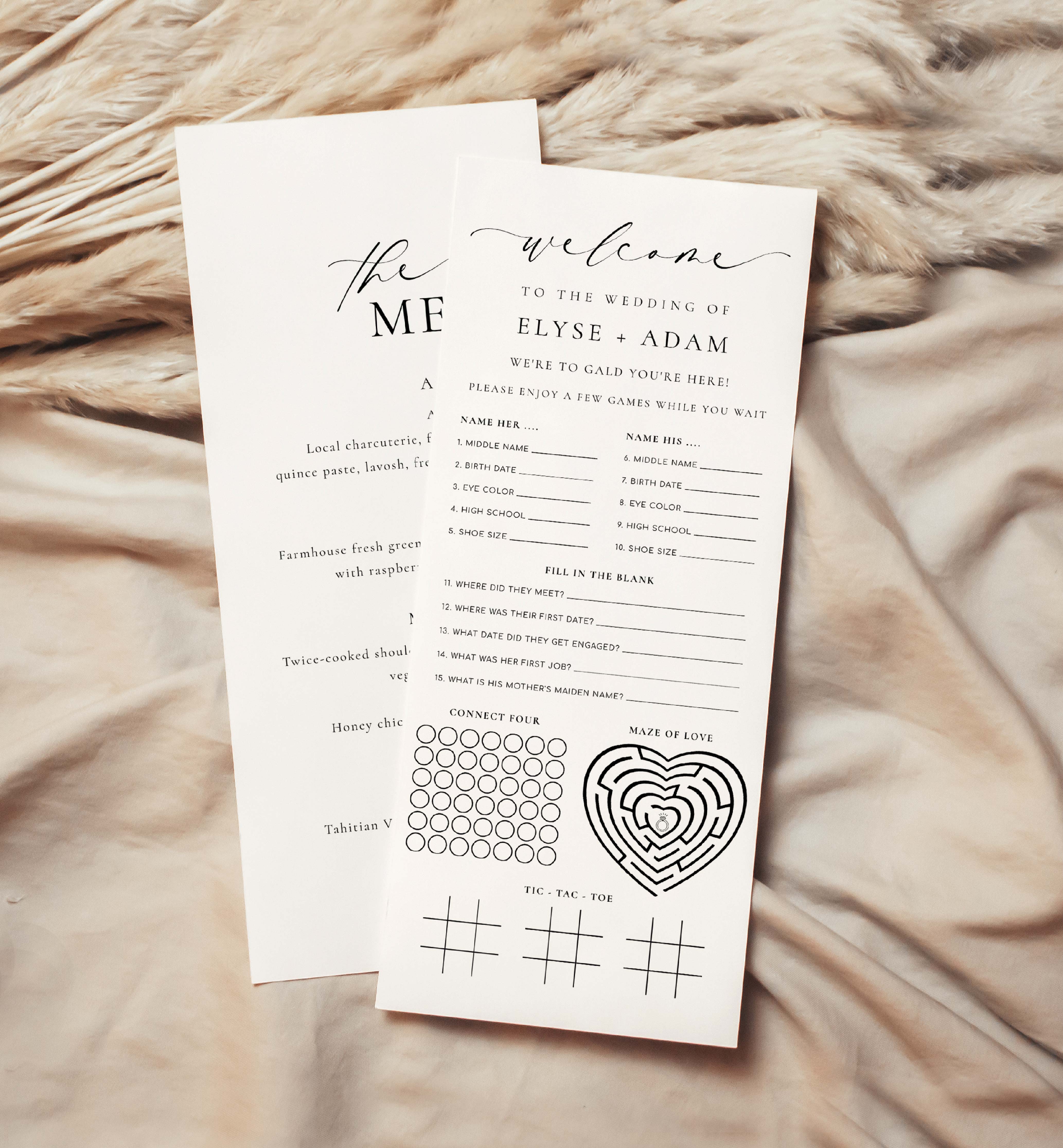 ELE-WHT-8-B2925 - ELLESMERE - WHITE - WEDDING QUIZ design preview