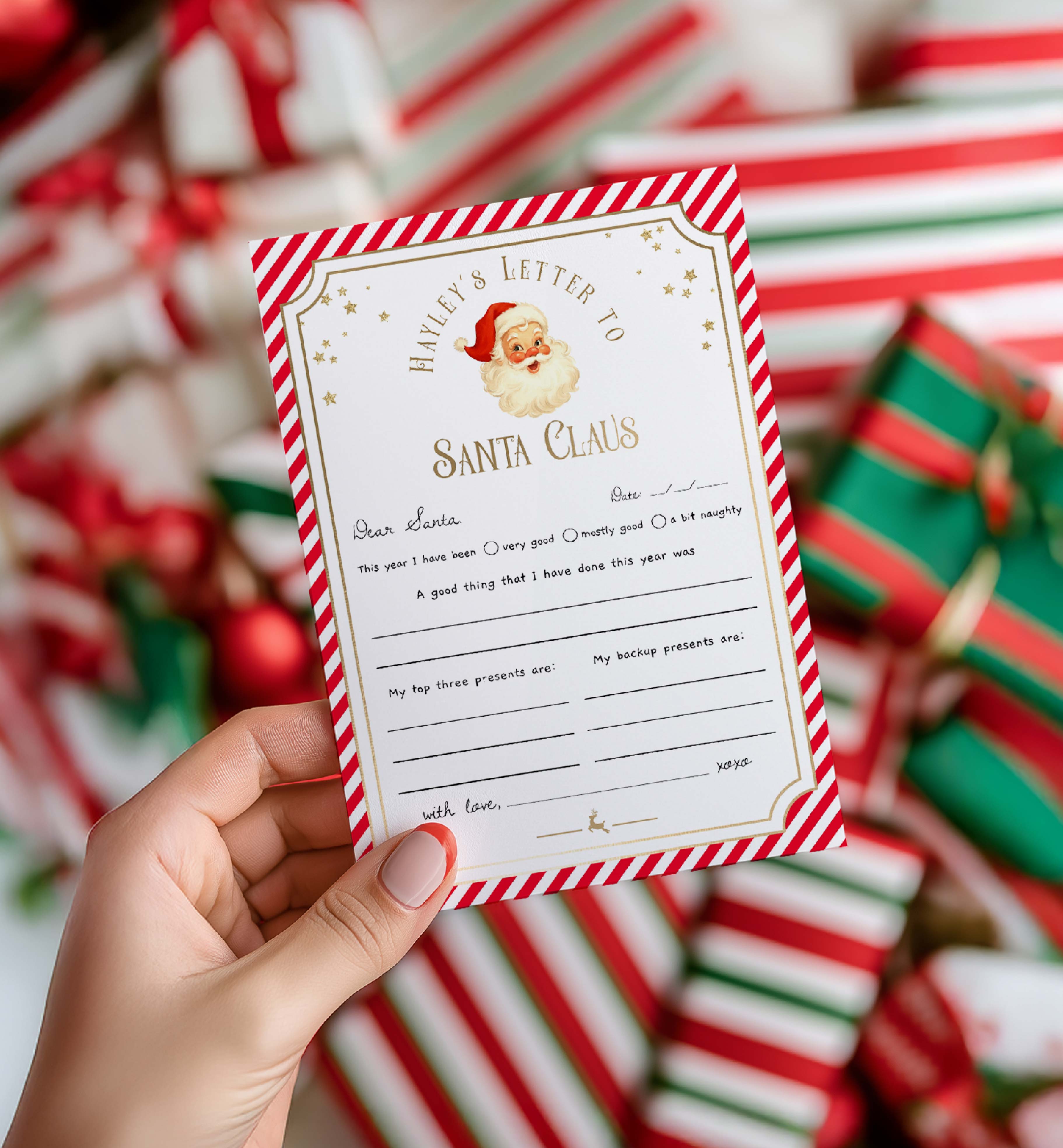 SAW-RED-24-B3724 - SANTAS WORKSHOP - RED - LETTER TO SANTA design preview
