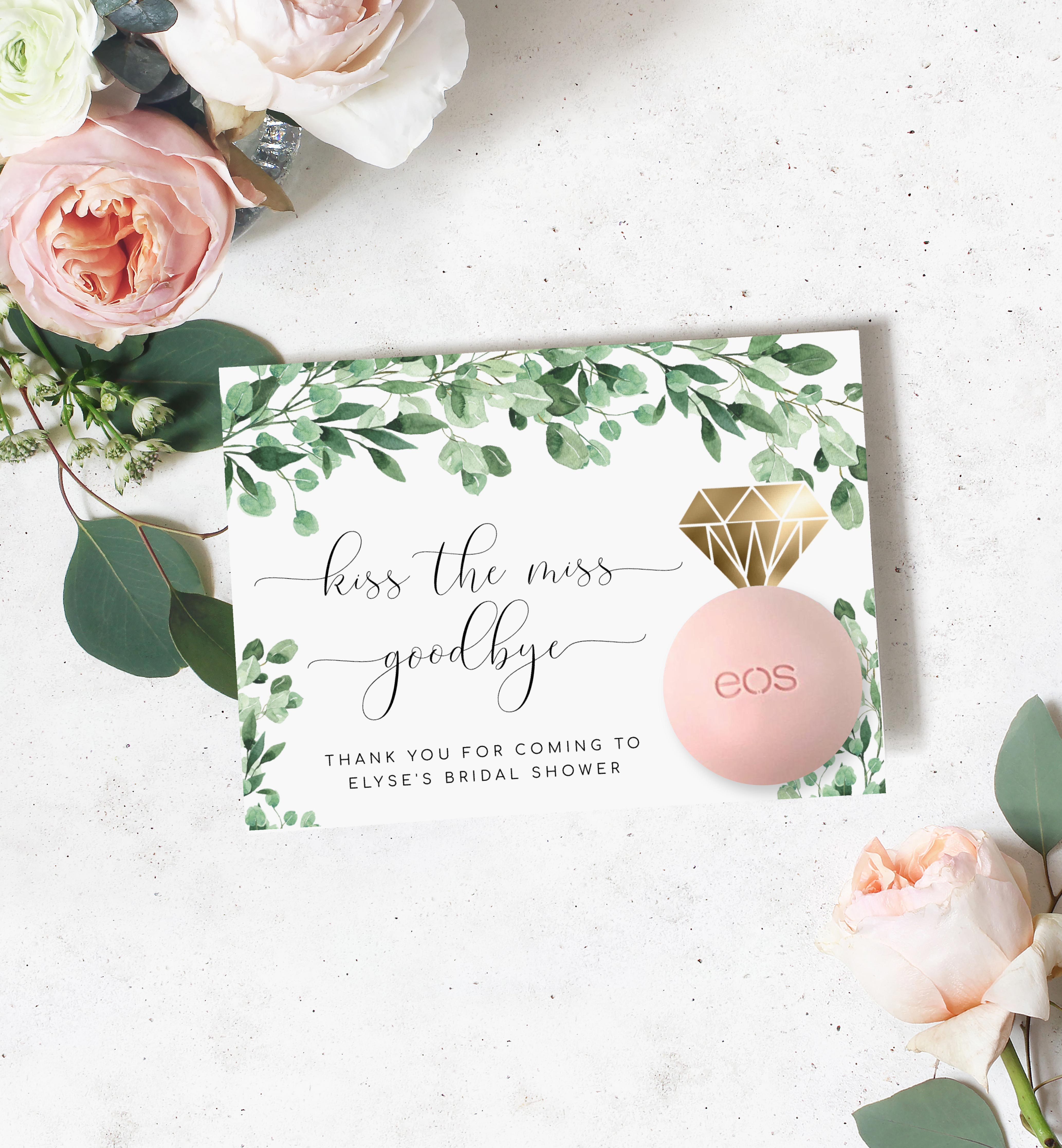 EVE-GRE-6-B1620 - EVERLY - GREEN - LIP BLAM FAVOUR CARD design preview