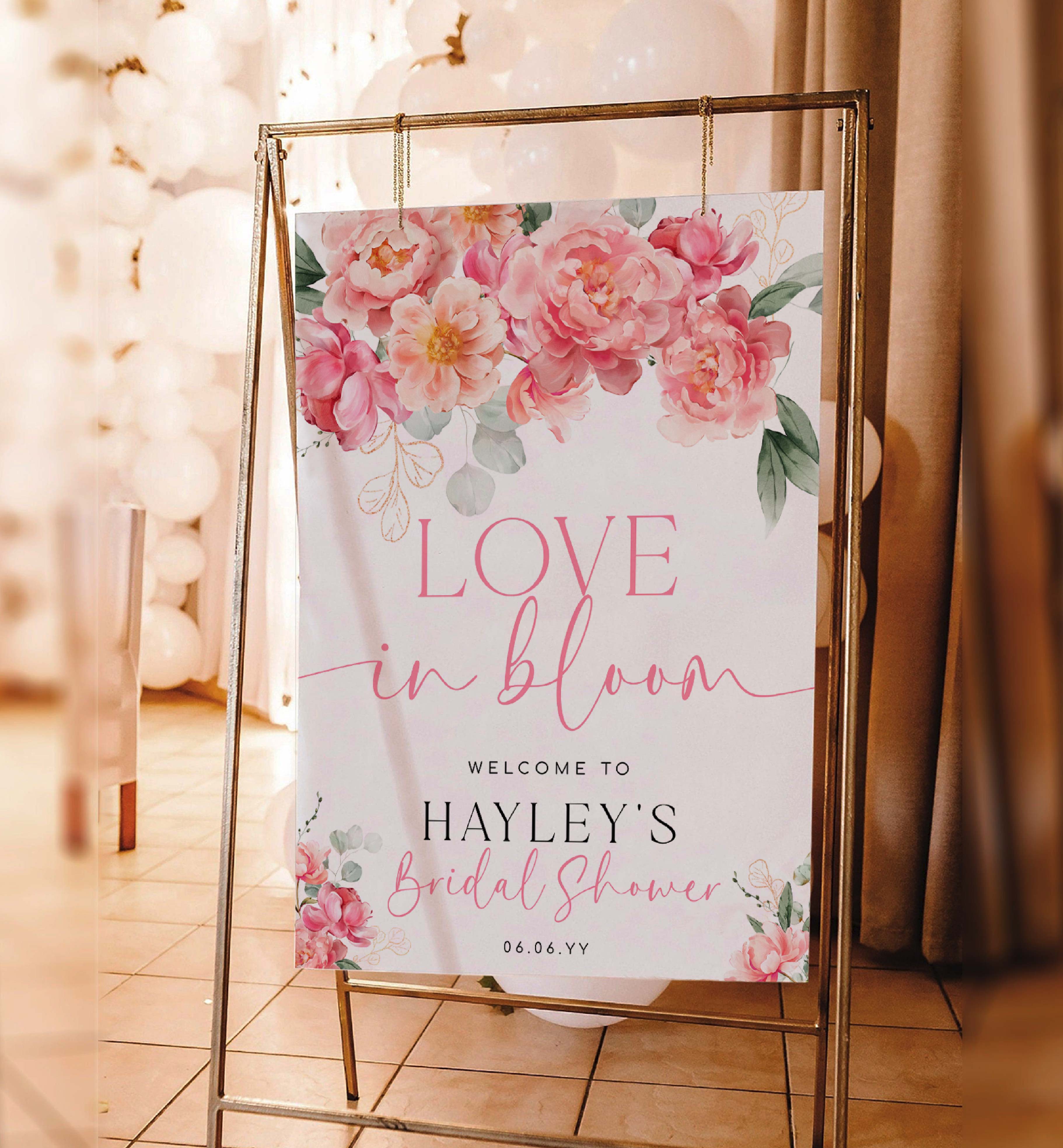 PIP-WHT-3-B3151 - PIPER - WHITE - LOVE IN BLOOM WELCOME SIGN design preview