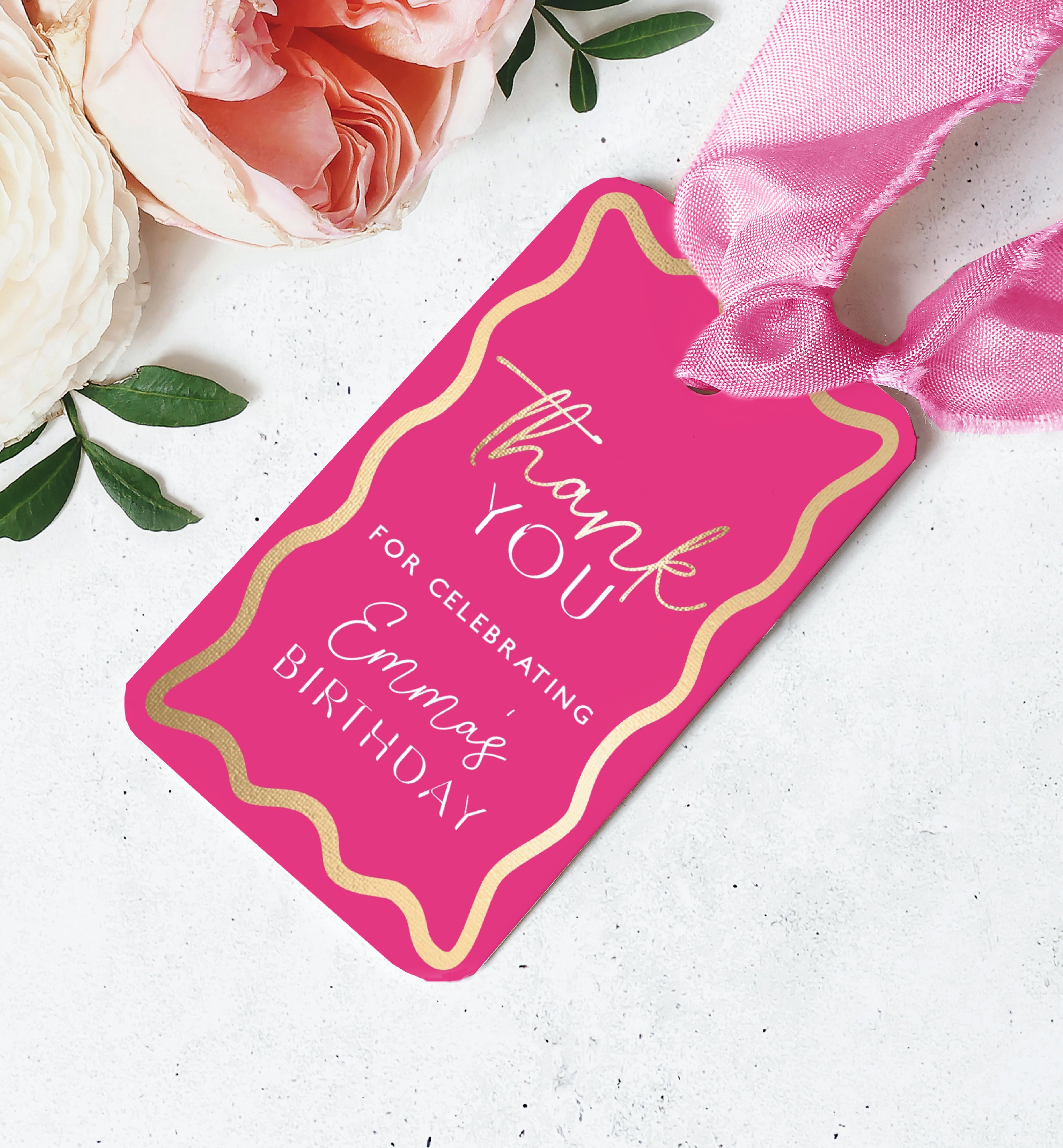 WAV-HPG-6-B2589 - WAVE - HOT PINK GOLD - THANK YOU TAG design preview
