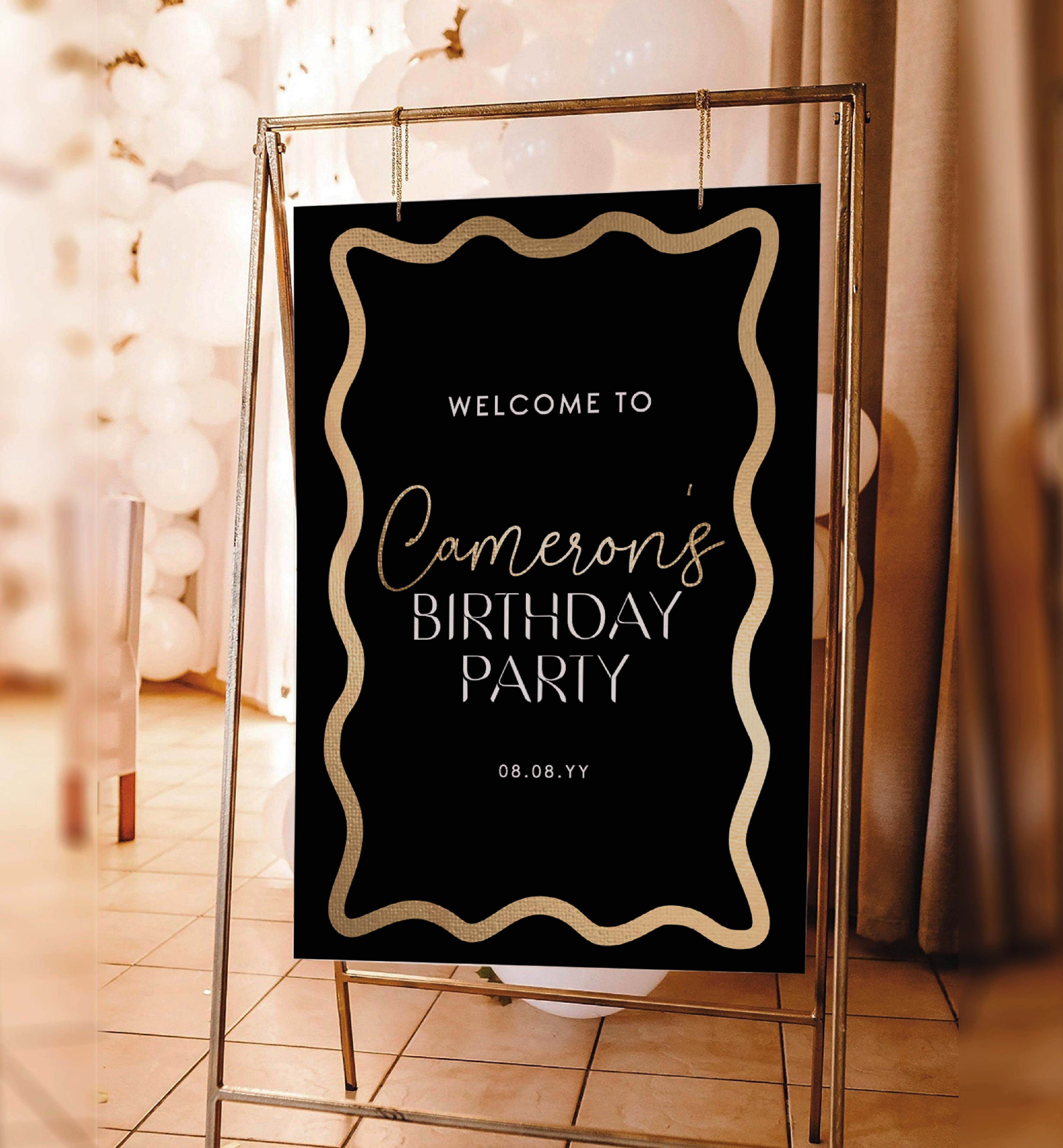 WAV-BKG-3-B2968 - WAVE - BLACK GOLD - WELCOME SIGN design preview