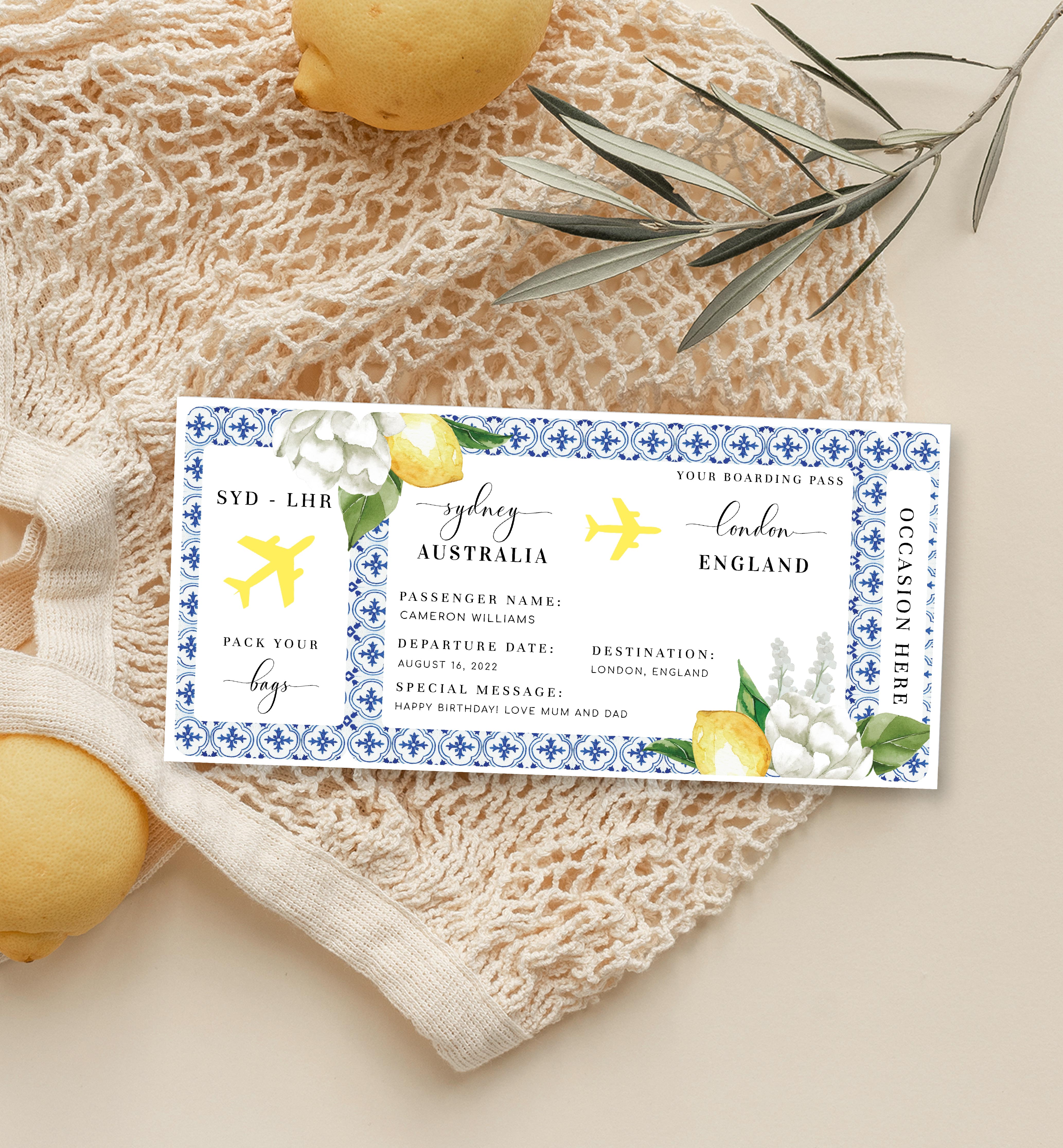 MED-BLU-1-B1291 - THE MED - LEMONS - BOARDING PASS design preview