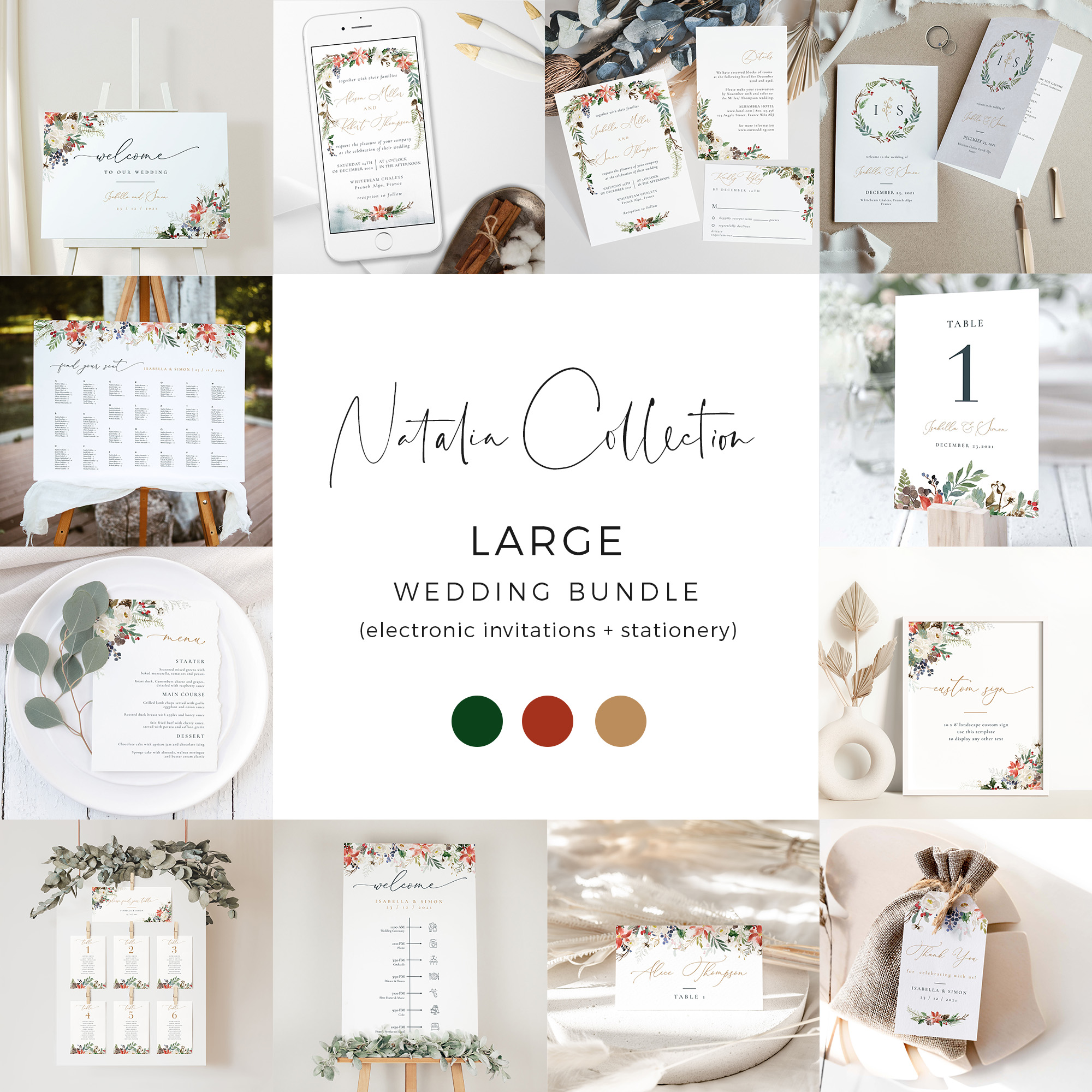 natalia-stat-bundle-25-01 | Large Wedding Stationery Bundle design preview