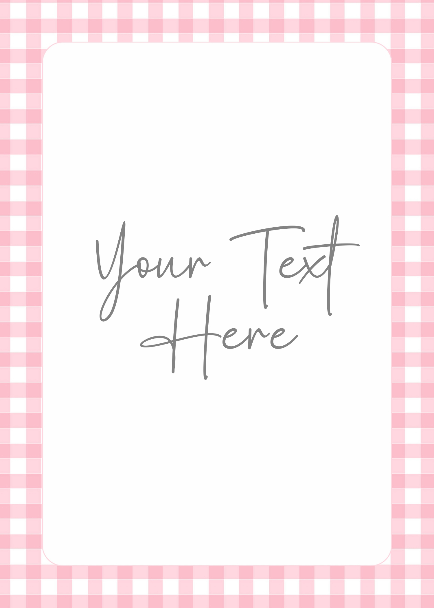 Pink Gingham Sign -150 design preview