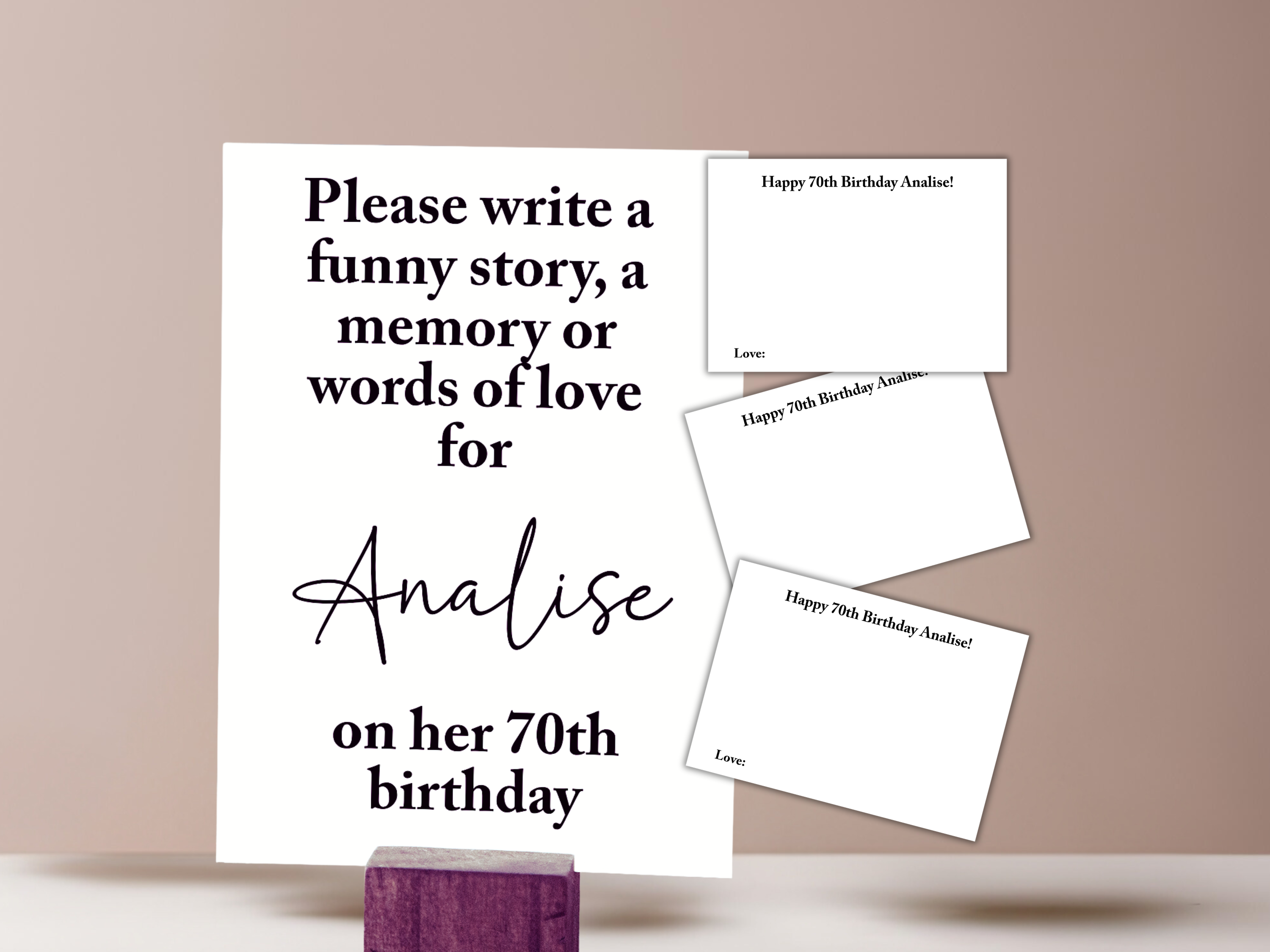 70th Birthday Wishes sign a1a design preview