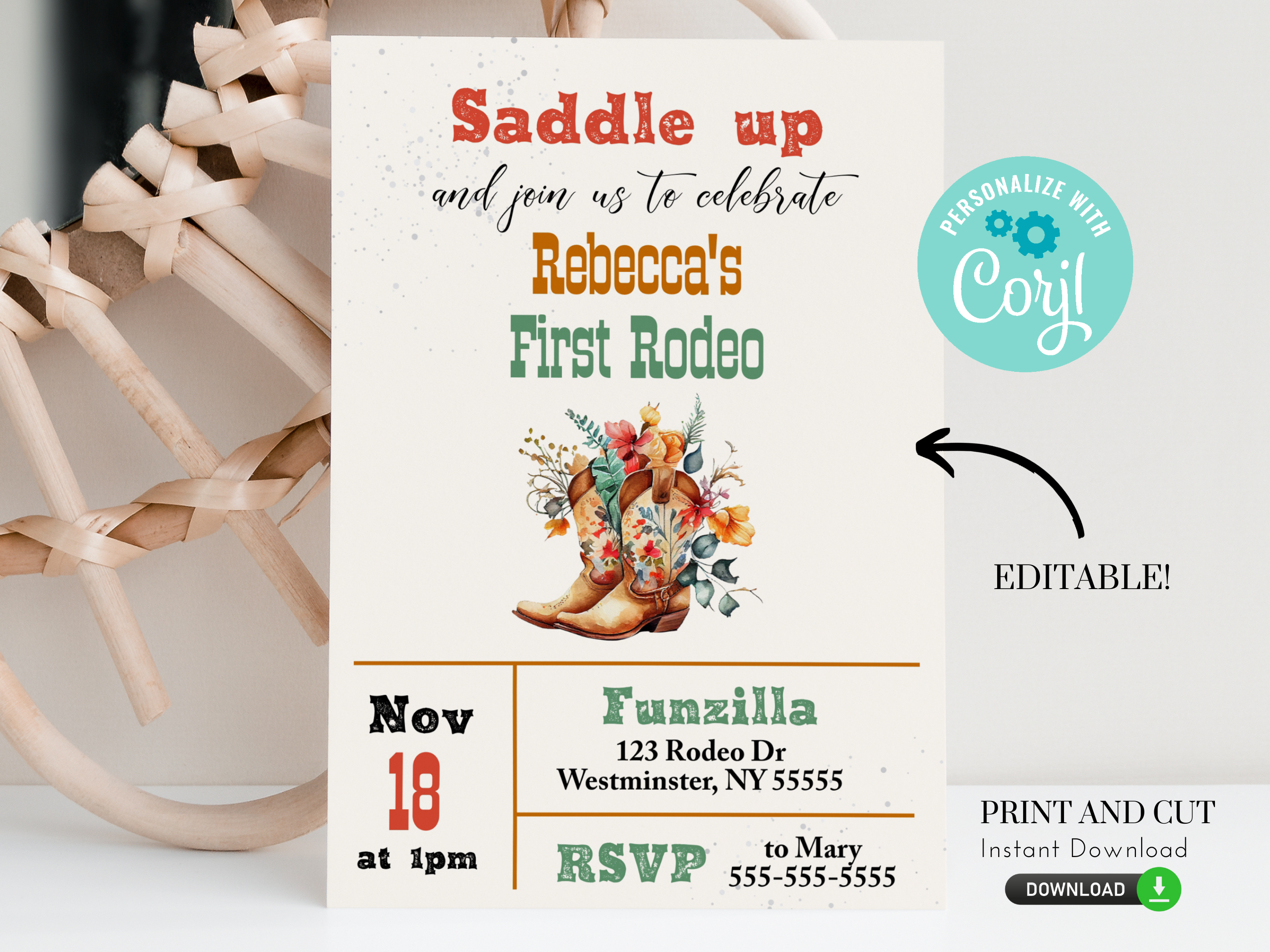 Rodeo Invitation 137 design preview