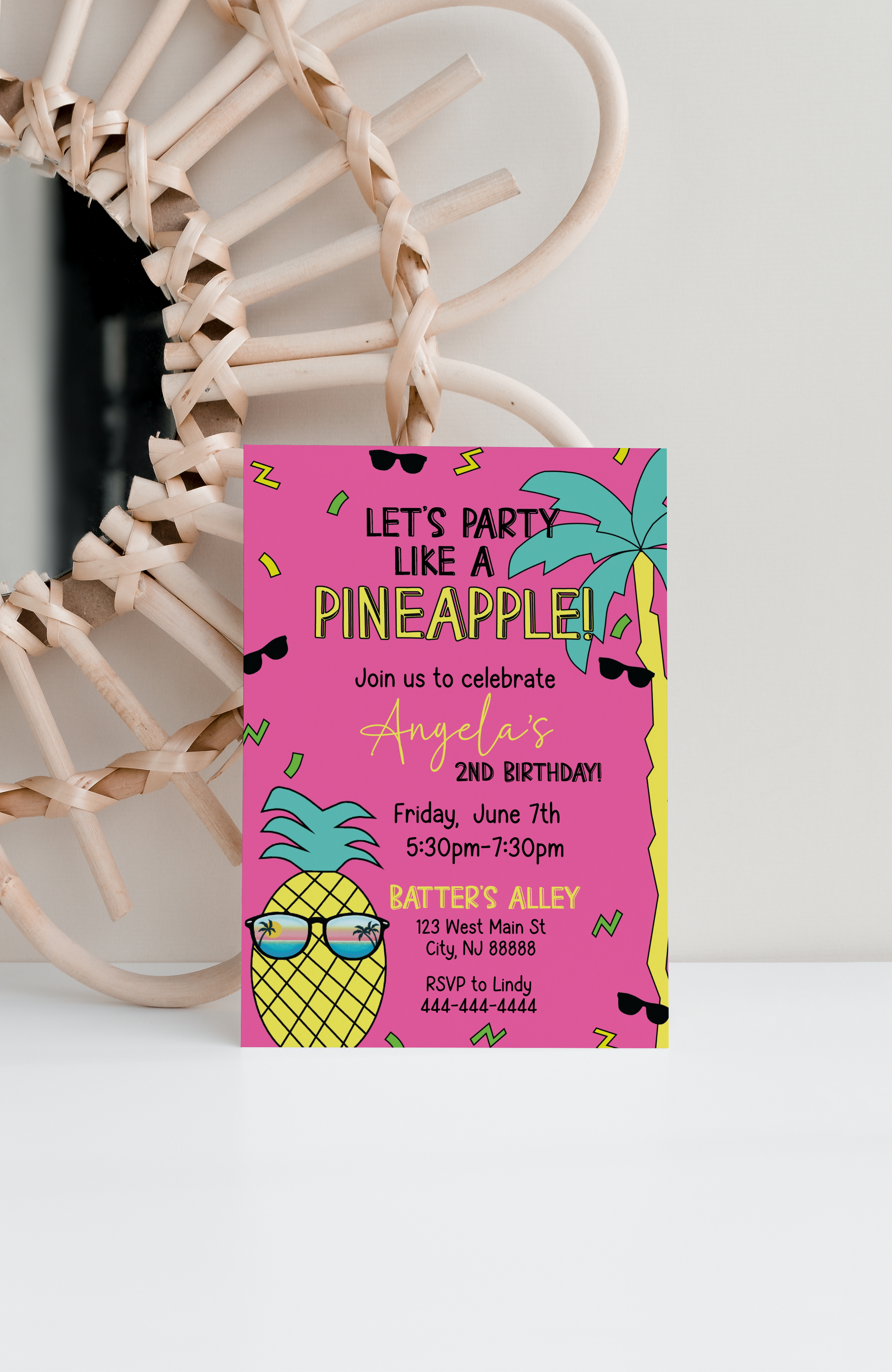 Party like a Pineapple Invitation TT2 design preview