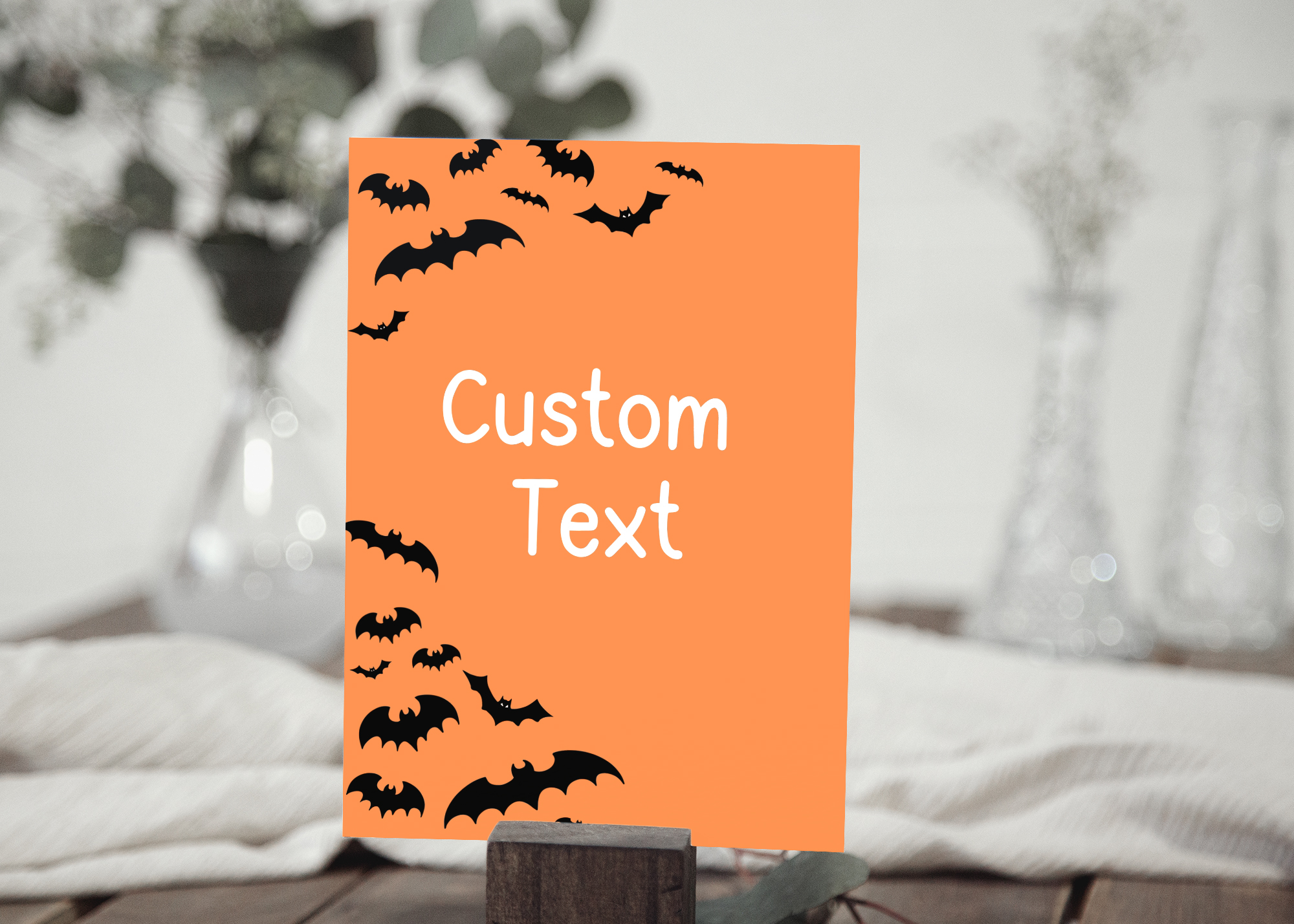 Orange Bat Sign 5x7 - 112 design preview