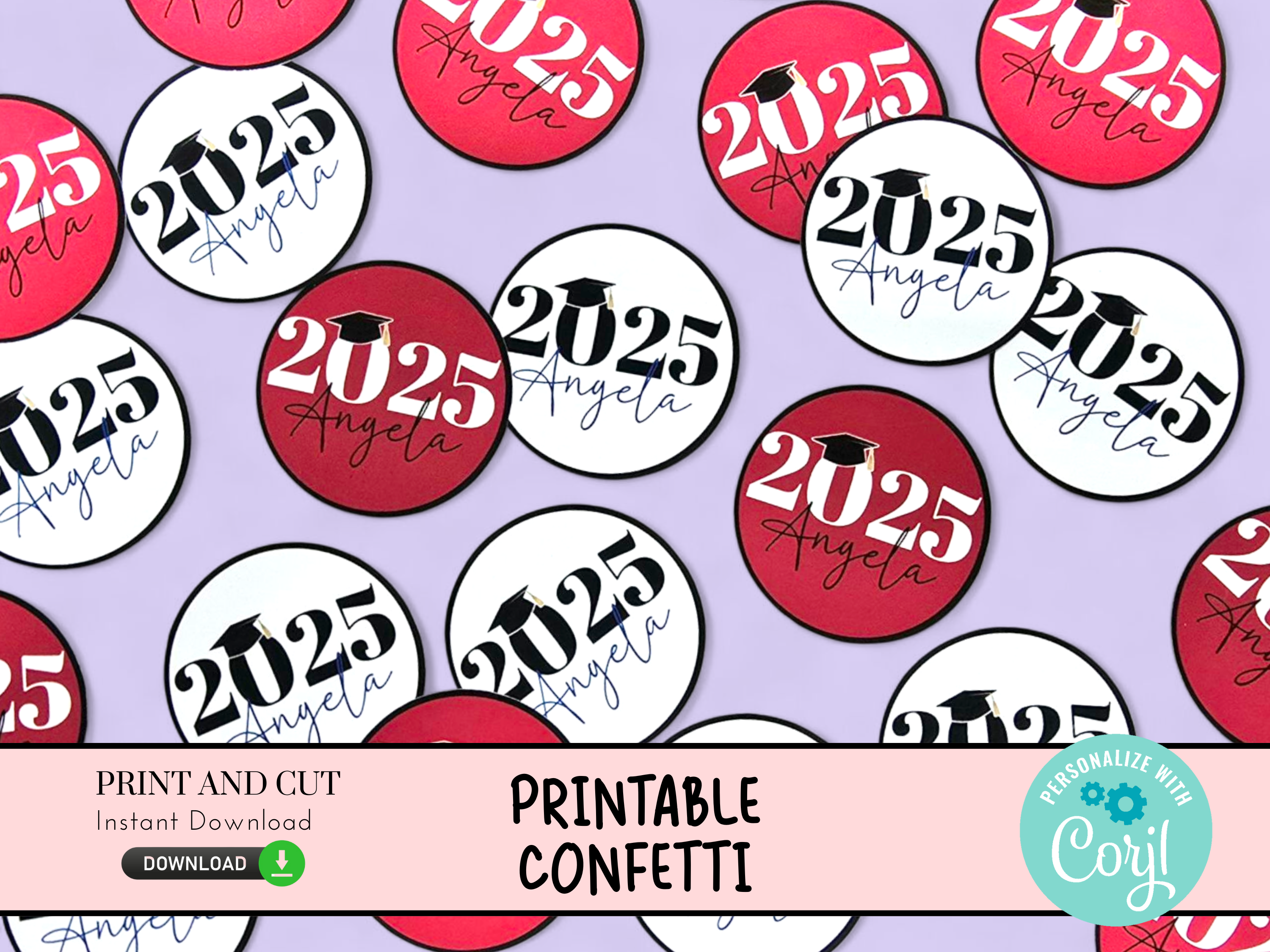 Graduation Confetti Template 1 design preview