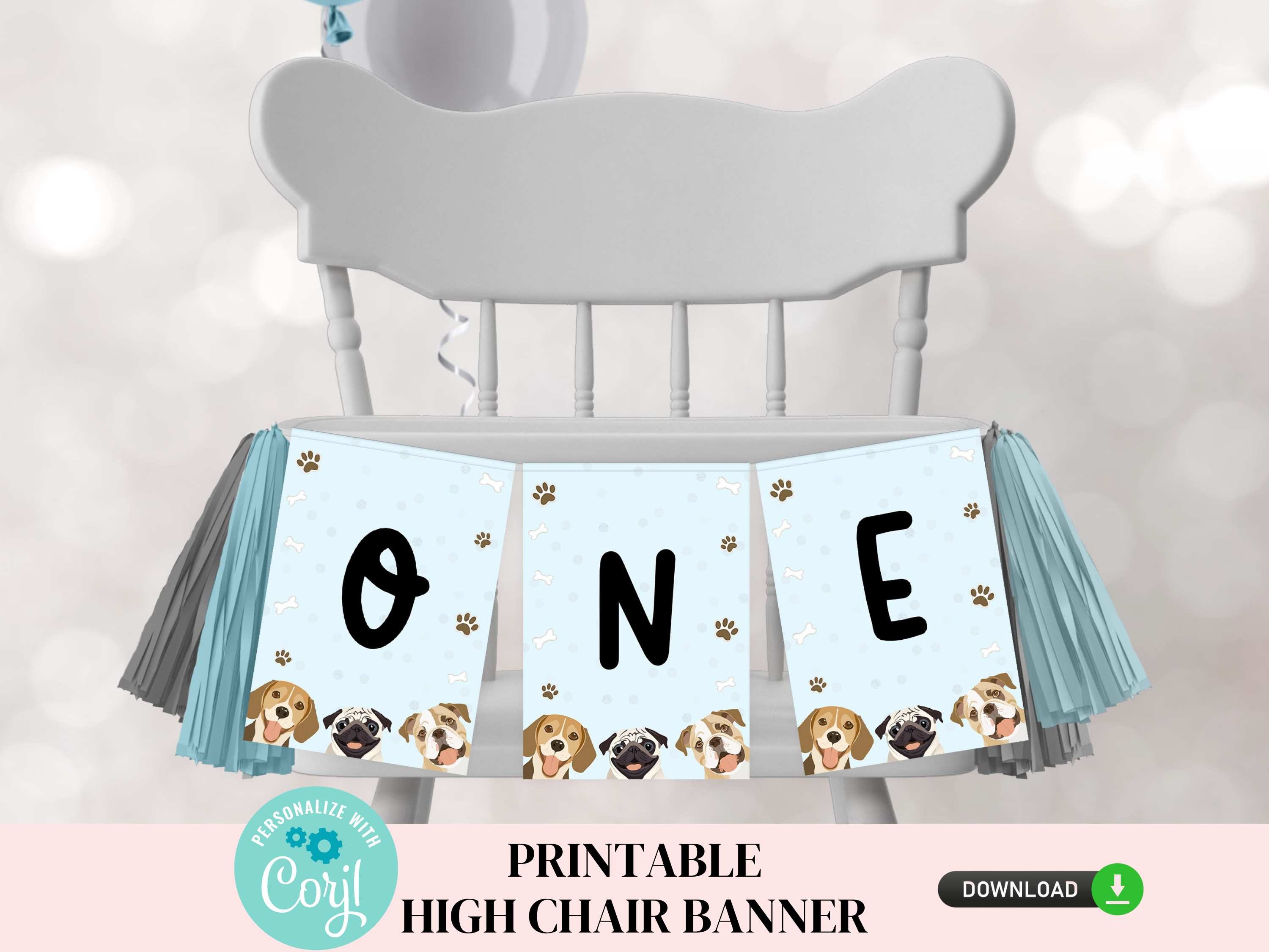 Let's pawty ONE banner 180h design preview