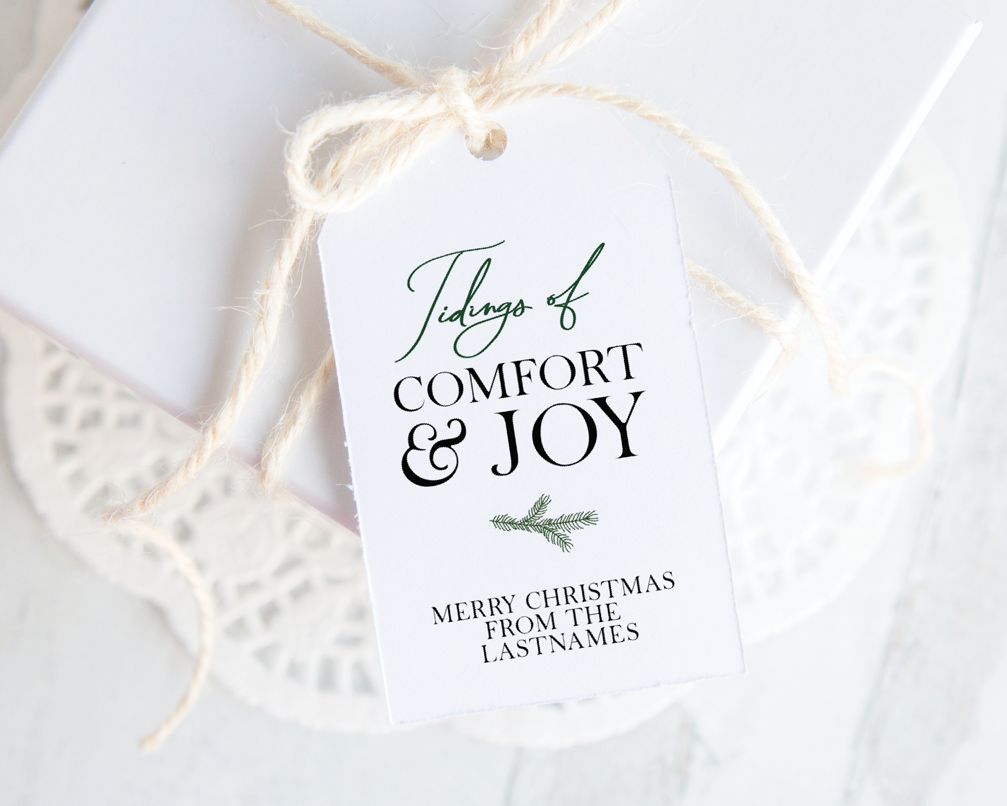 Christmas Hymn Gift Tag - Tidings of Comfort & Joy design preview