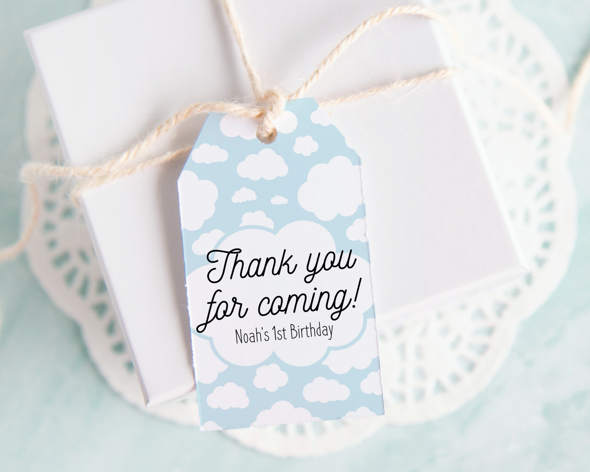 Cloud Gift Tag - Light Blue design preview