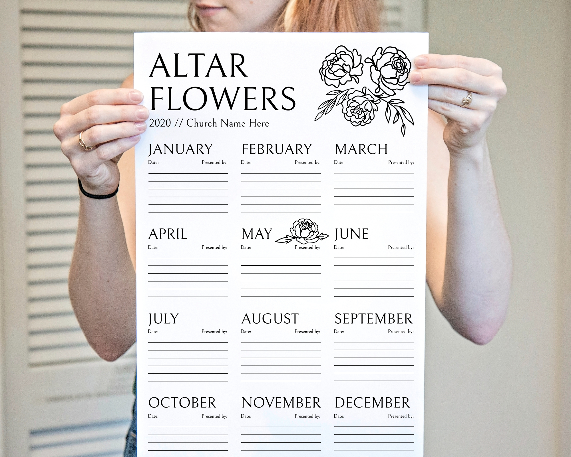 Altar Flowers Posters design preview