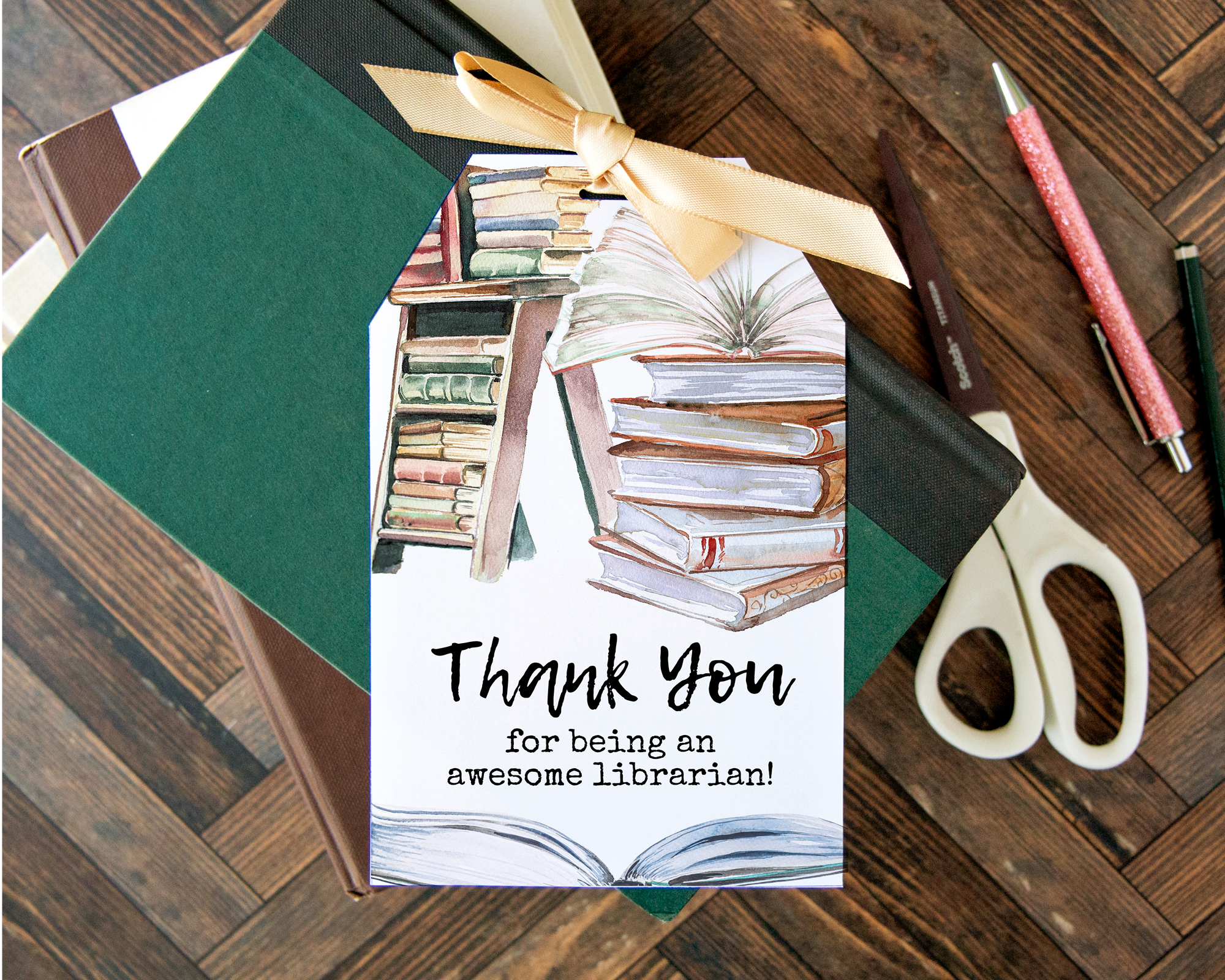 Jumbo Gift Tag - Books/Librarian design preview