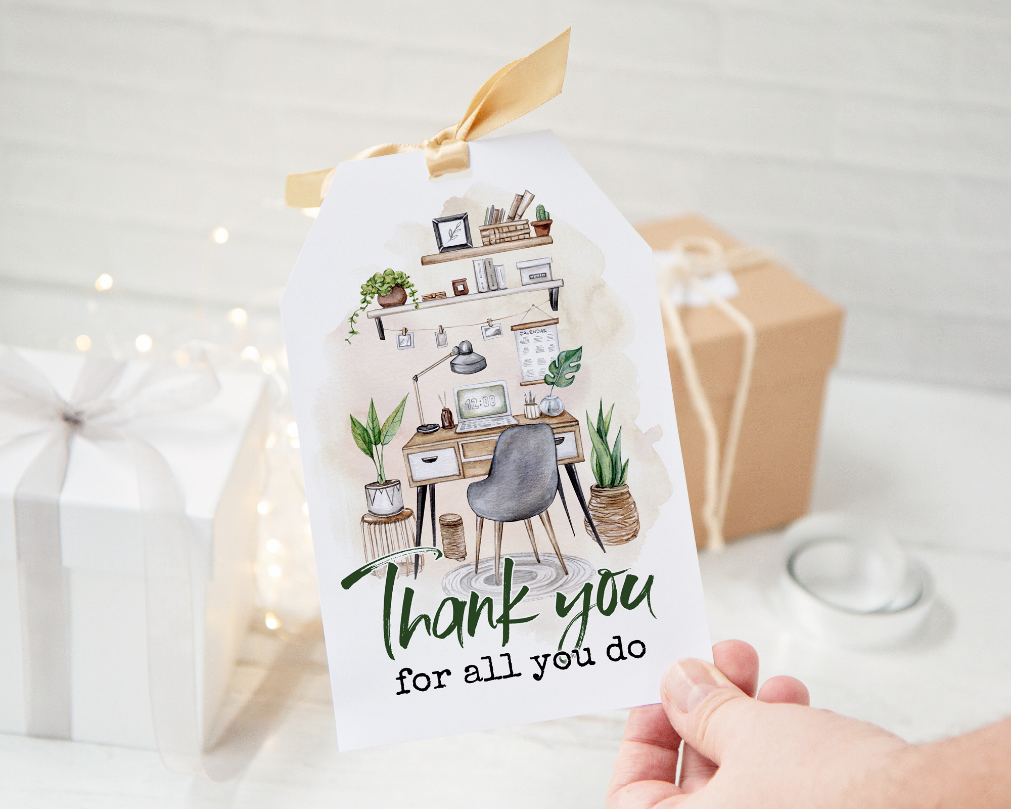 Jumbo Gift Tag - Administrative Professionals Day Desk design preview