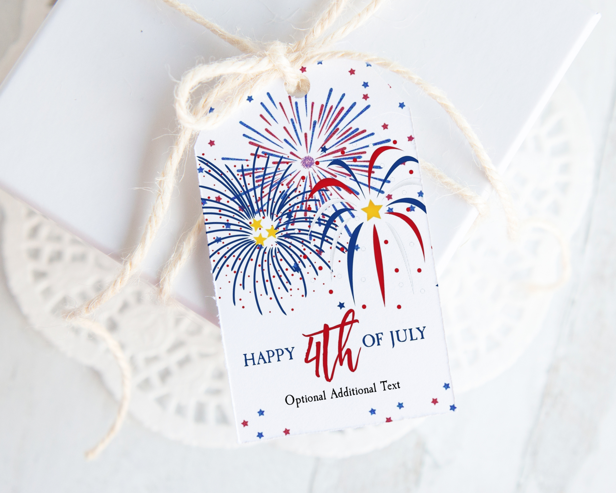 Fireworks Gift Tags design preview