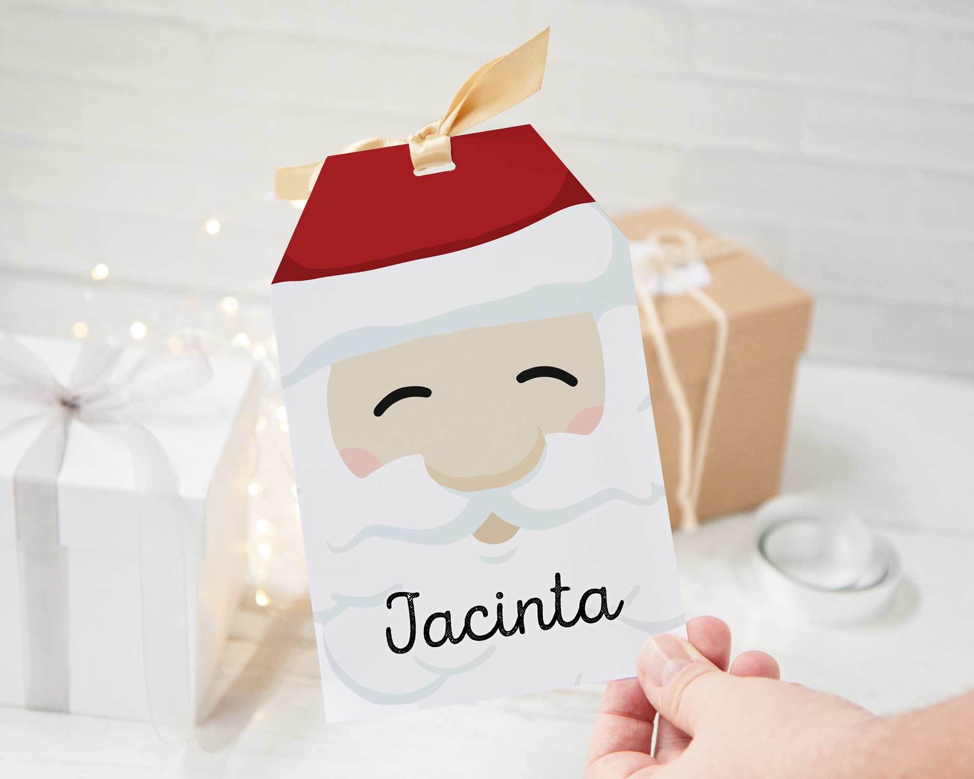 Jumbo Gift Tag - Christmas Santa design preview