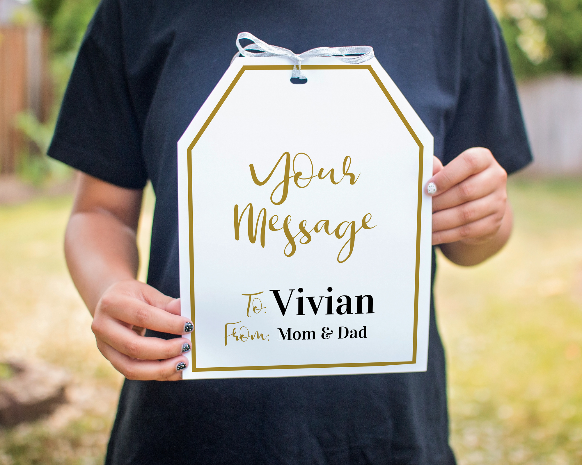 XL Giant Valentine Gift Tag - Classic Outline design preview