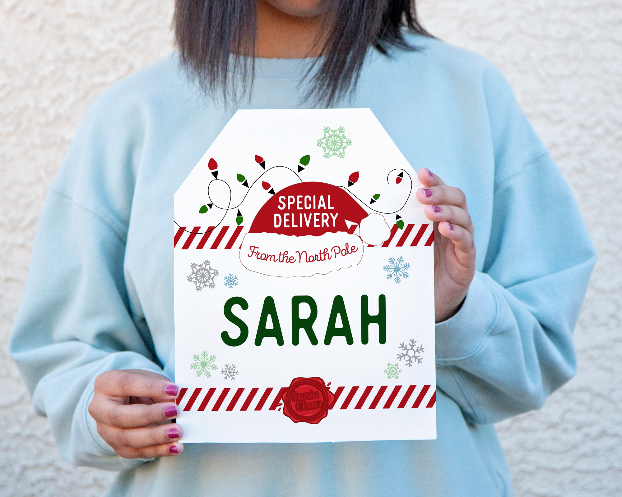 XL Giant Christmas Gift Tag - Santa design preview