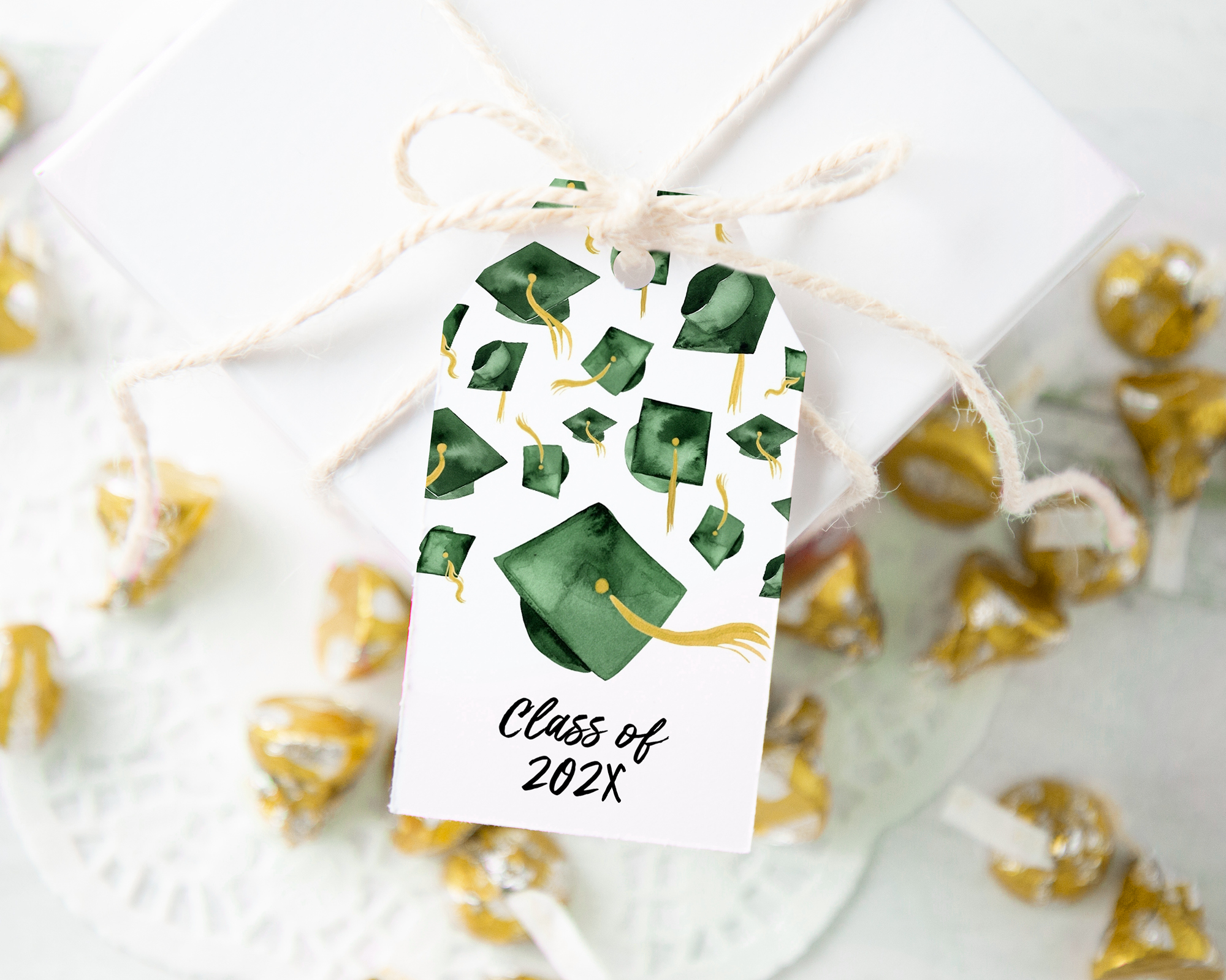 Green Grad Gift Tags design preview