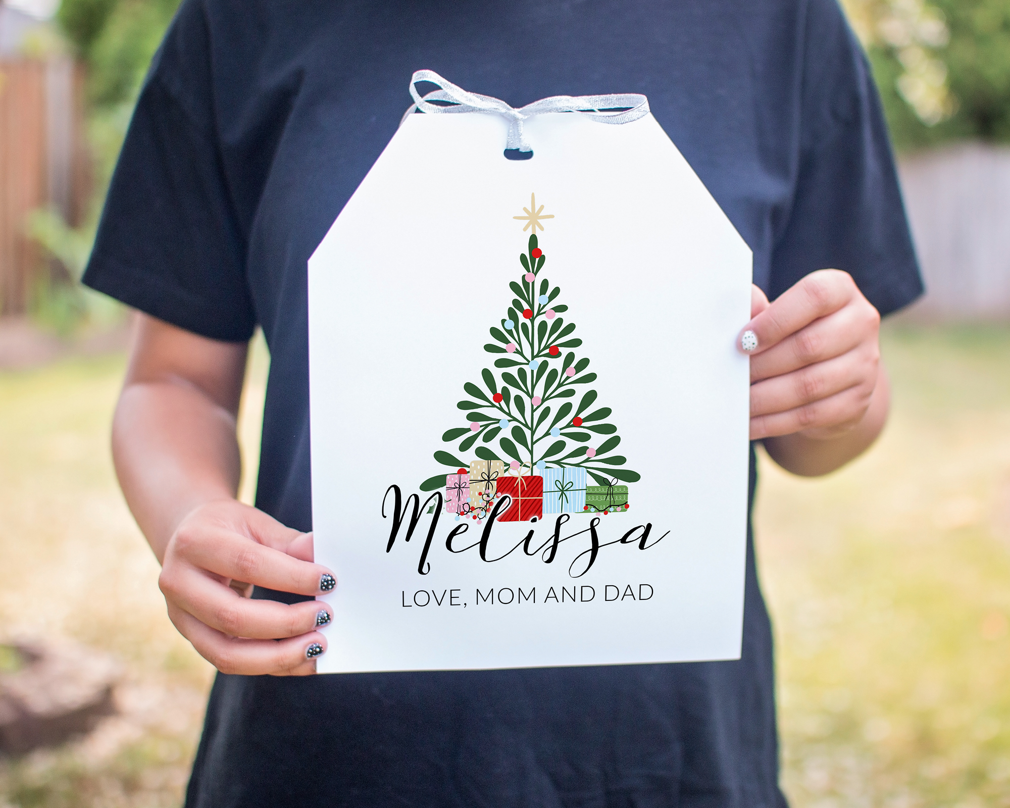 XL Giant Christmas Gift Tag - Tree design preview