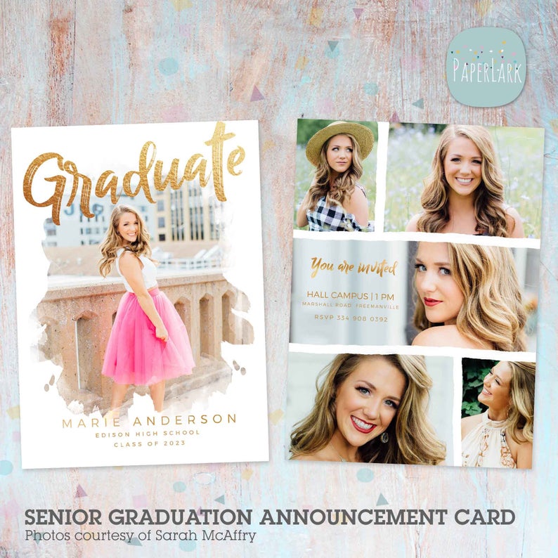 AG029C - Senior Card Template design preview