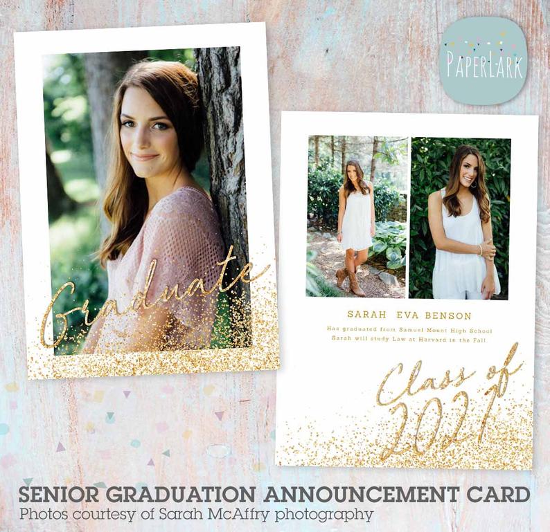 AG022C - Senior Card Template design preview