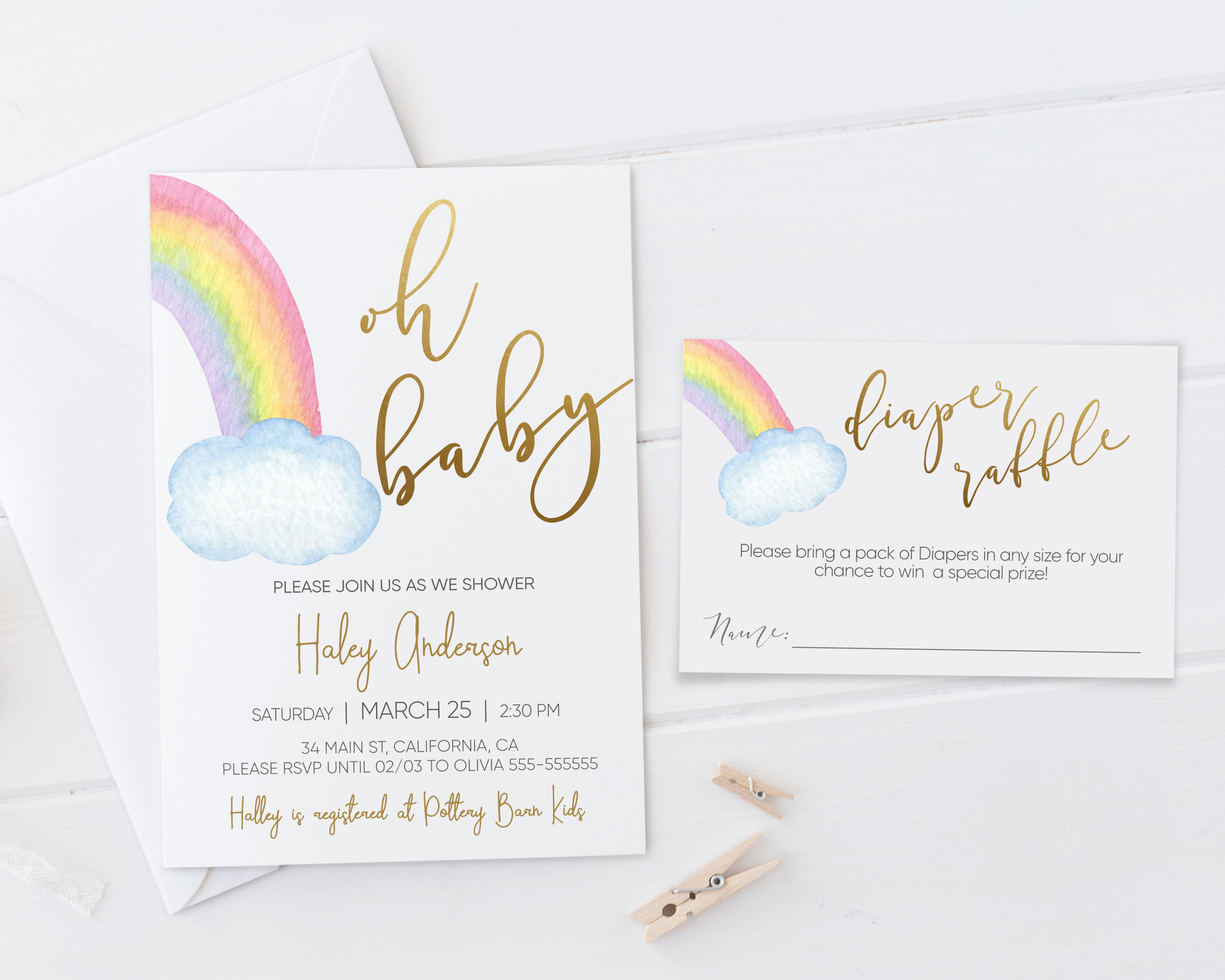 Oh Baby Invitation + DR design preview