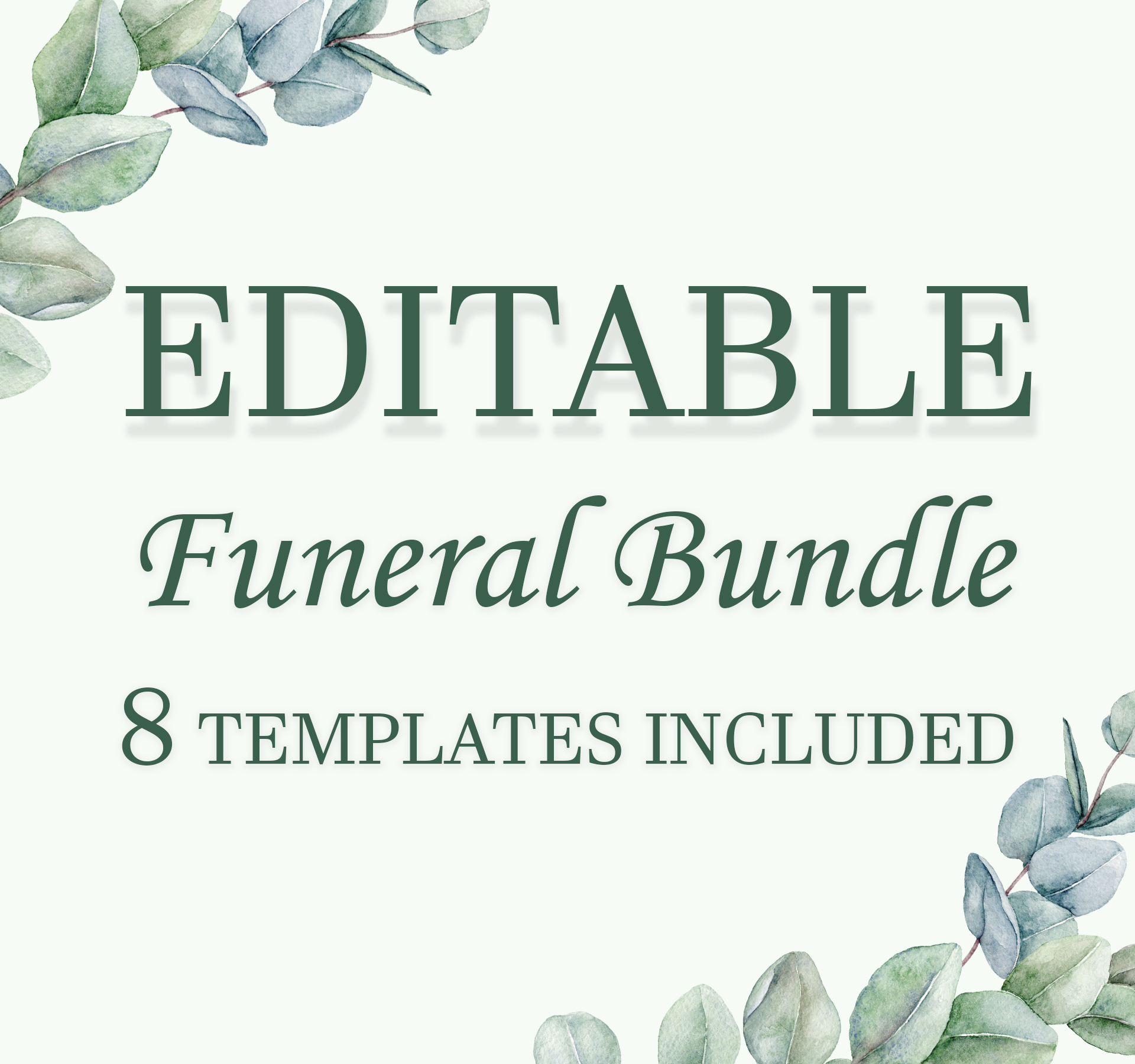 Eucalyptus Greenery Funeral Bundle design preview