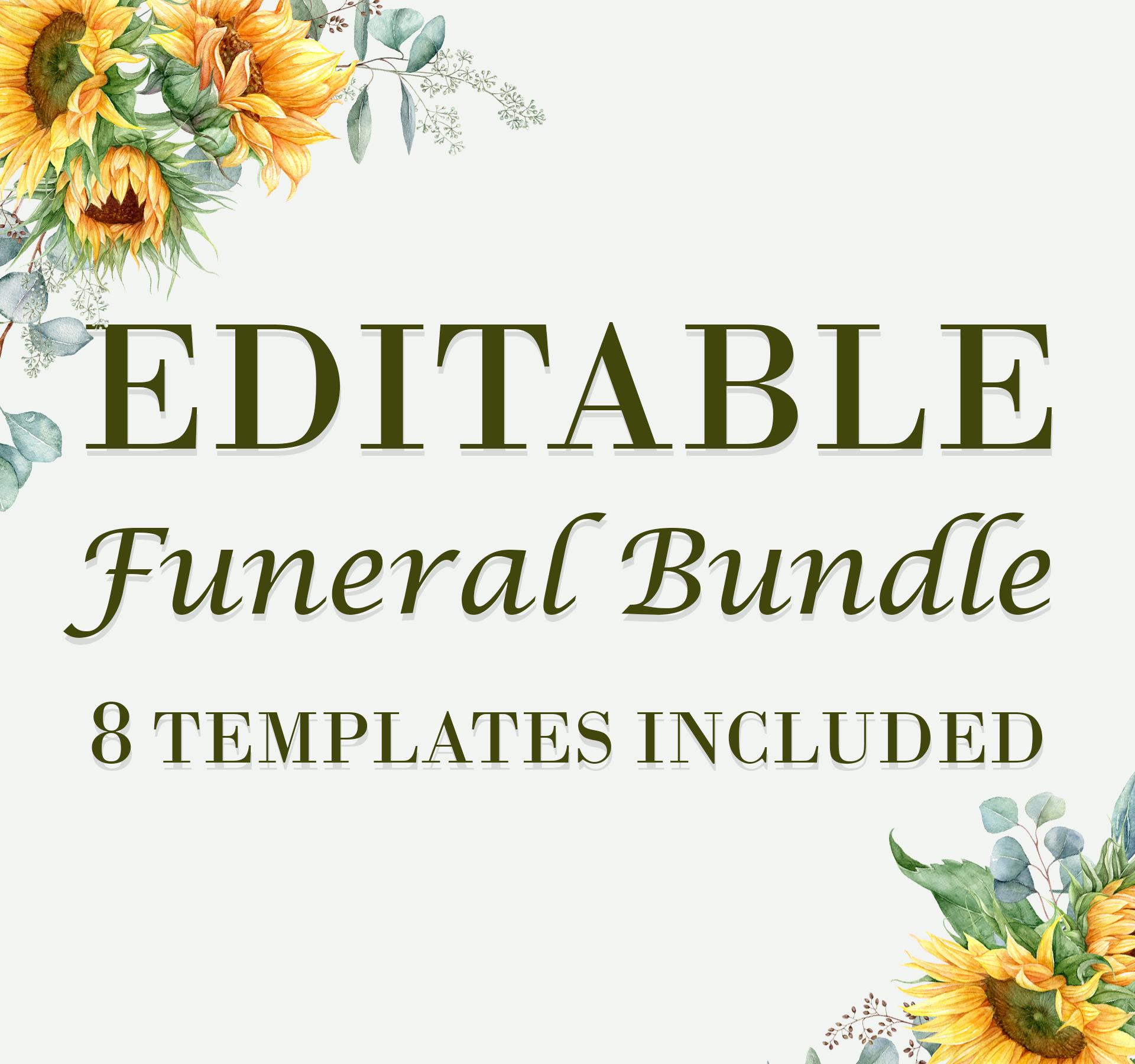 Sunflower Funeral Bundle design preview