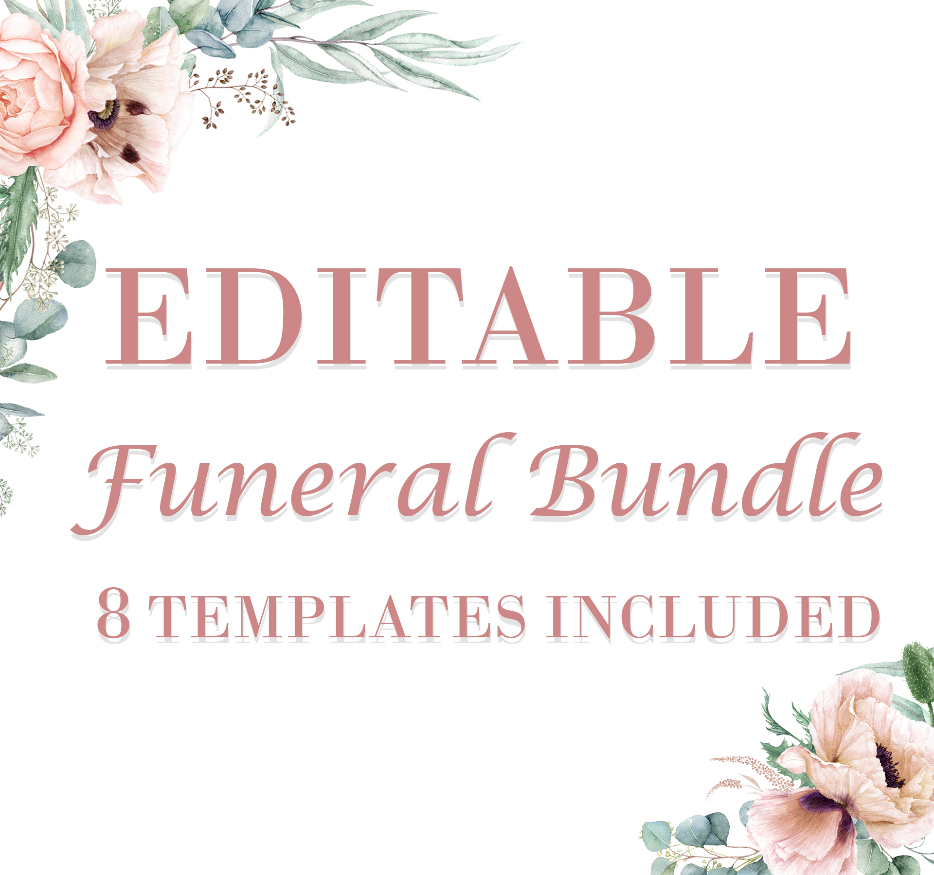 Pink Roses Funeral Bundle design preview