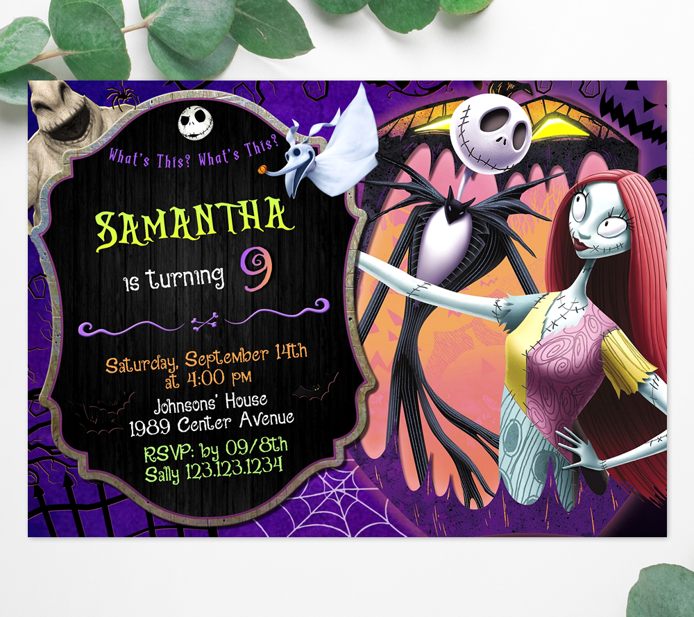 Nightmare before Christmas Invitation design preview