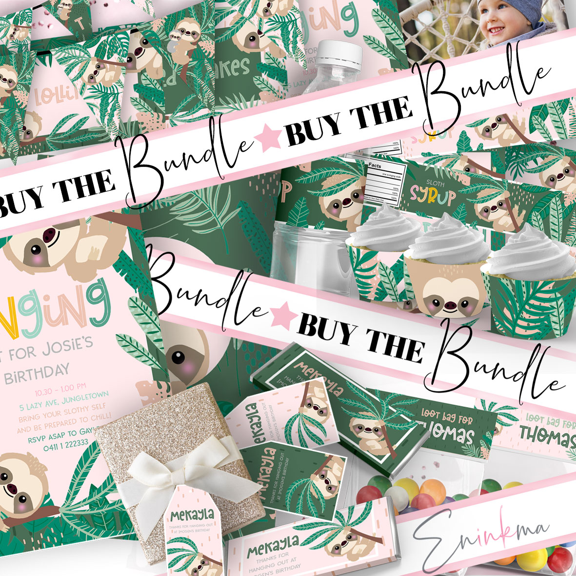 Swinging Sloth Bundle design preview