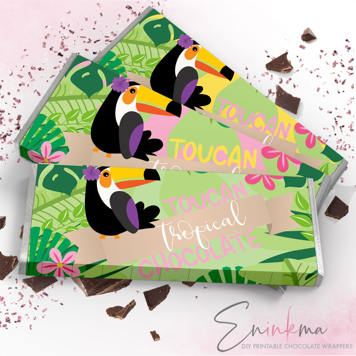 Toucan Troupe Chocolate Wrappers design preview