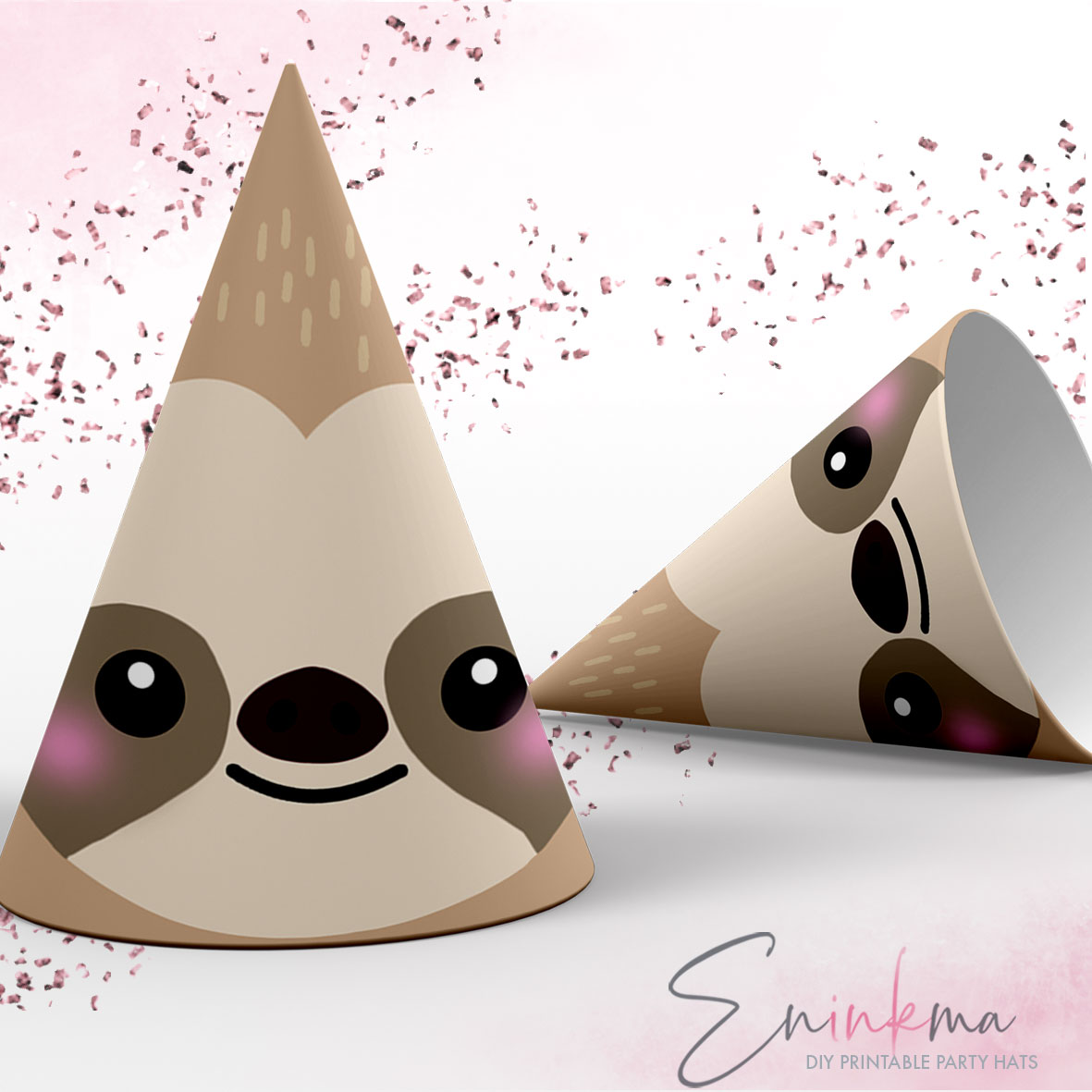 Swinging Sloth Party Hat design preview