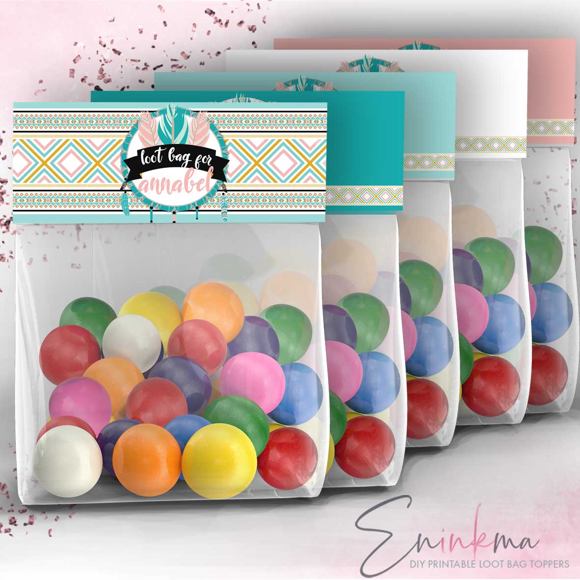 Wild Child Lolly Bag Toppers design preview
