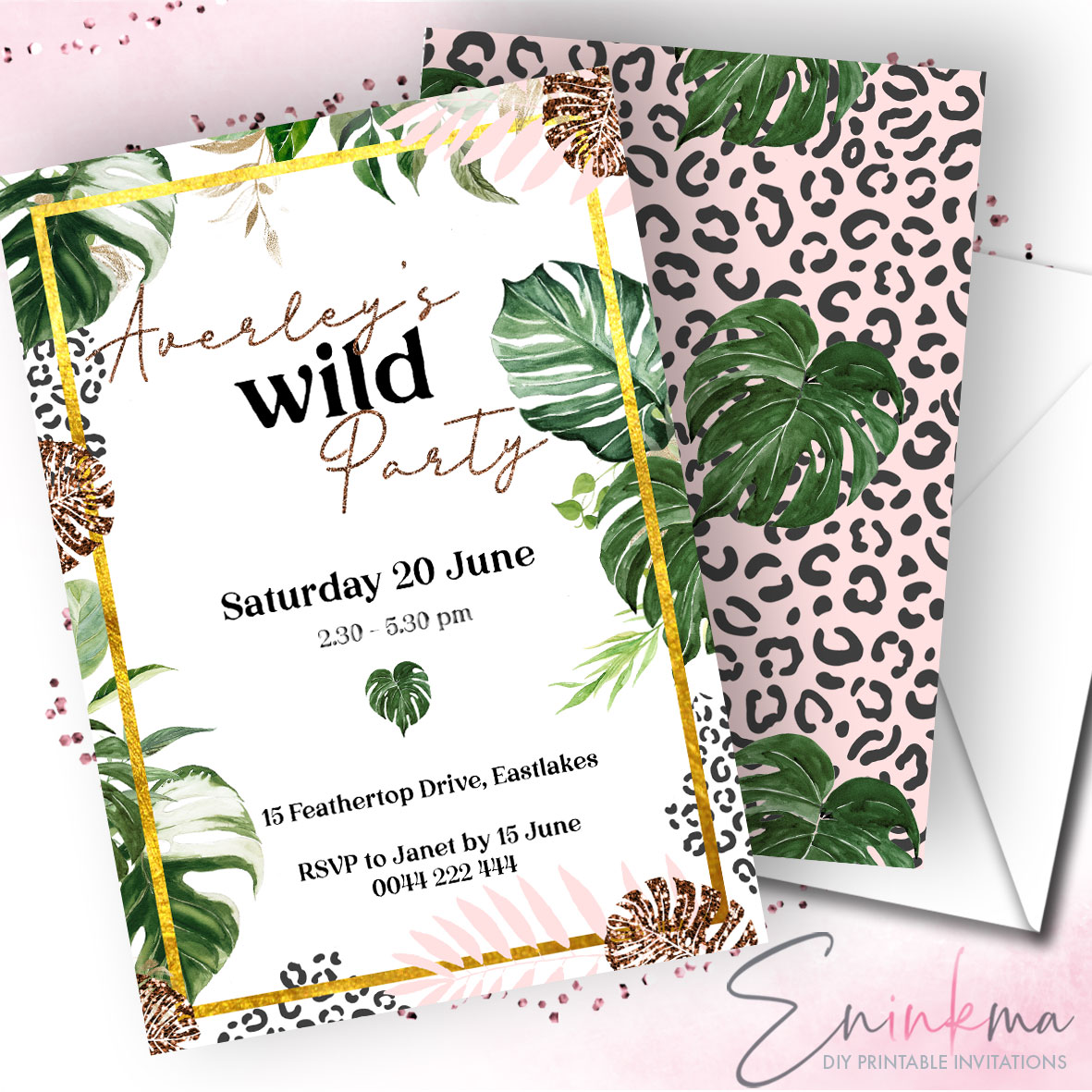 Safari Invitations design preview
