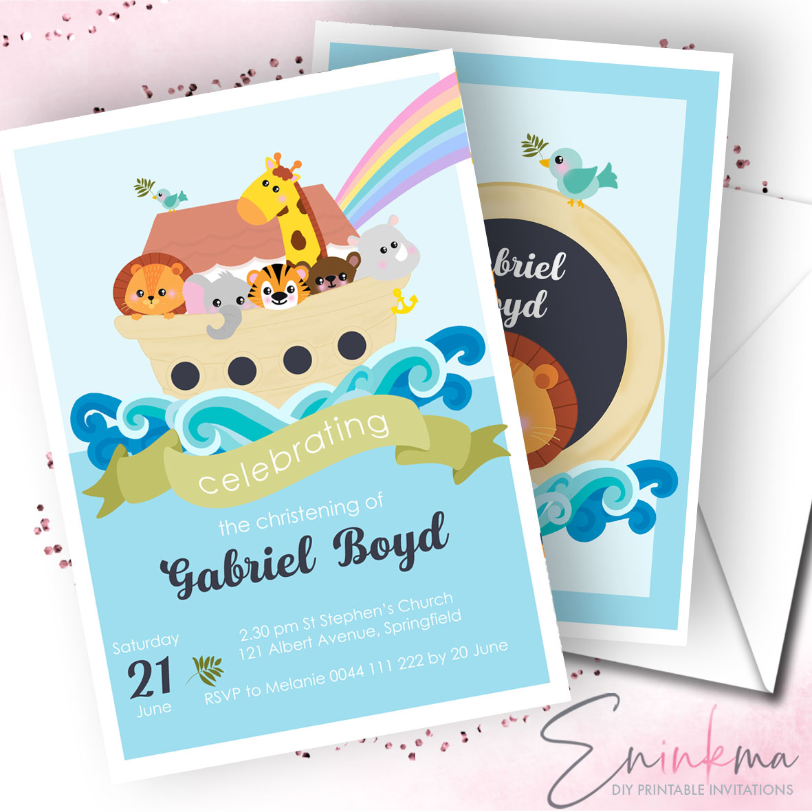Ahoy Baby Invitations design preview