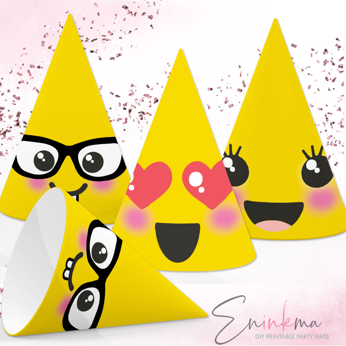 Emoji Party Hats design preview