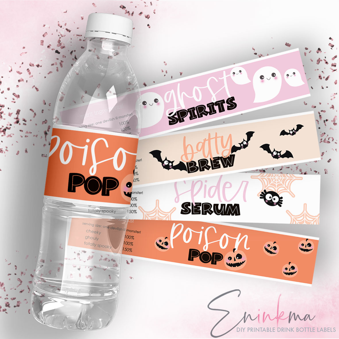 Boo-tiful Drink Bottle Labels design preview