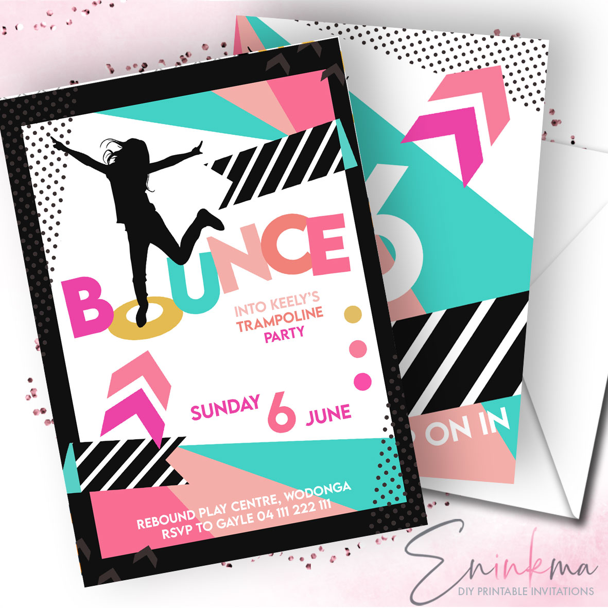 Bounce House Invitations design preview